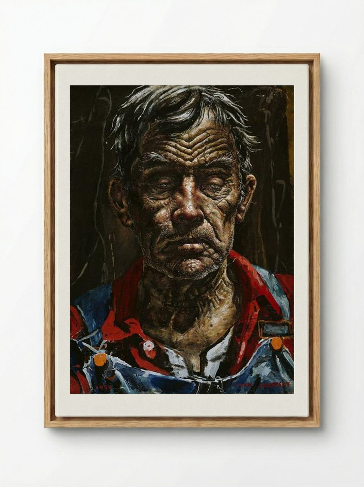 A Face from Georgia - Ivan Albright - Framed Canvas Wood