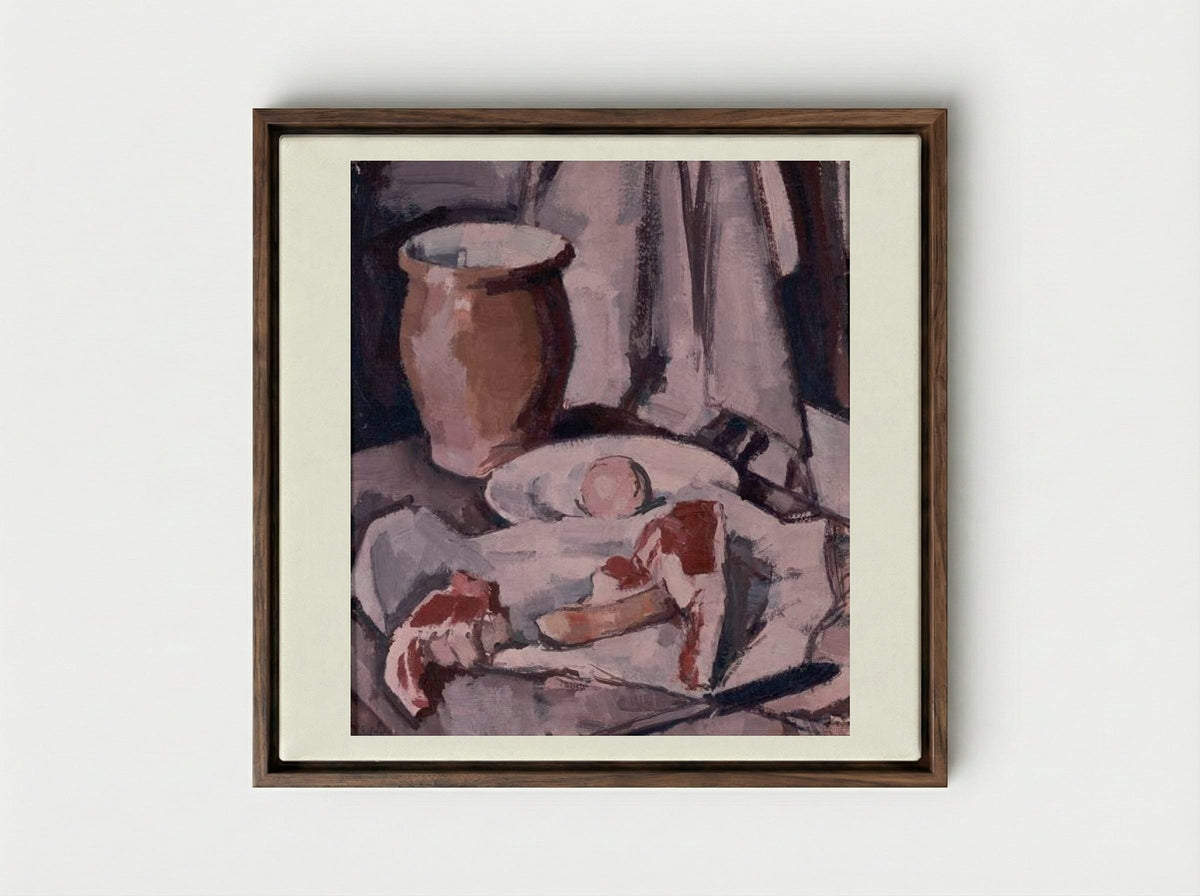 Chops - Samuel Peploe - Framed Canvas Dark Wood