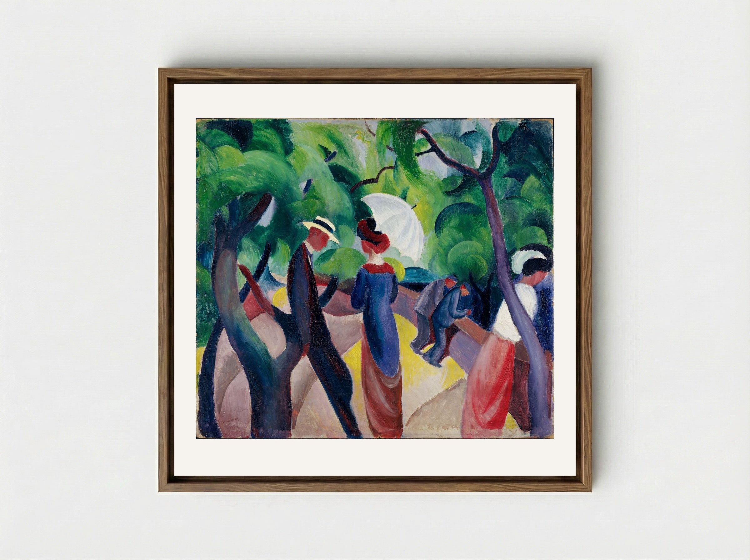 Promenade - August Macke - Framed Canvas Wood
