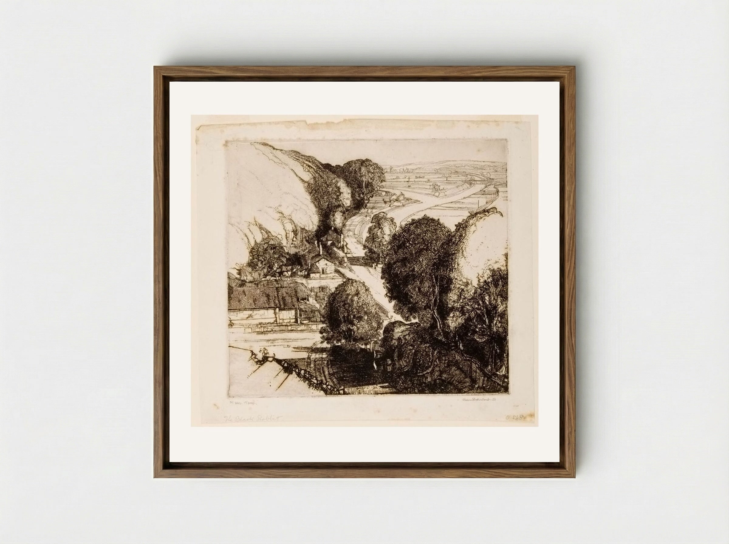 The Black Rabbit - Graham Sutherland - Framed Canvas Wood