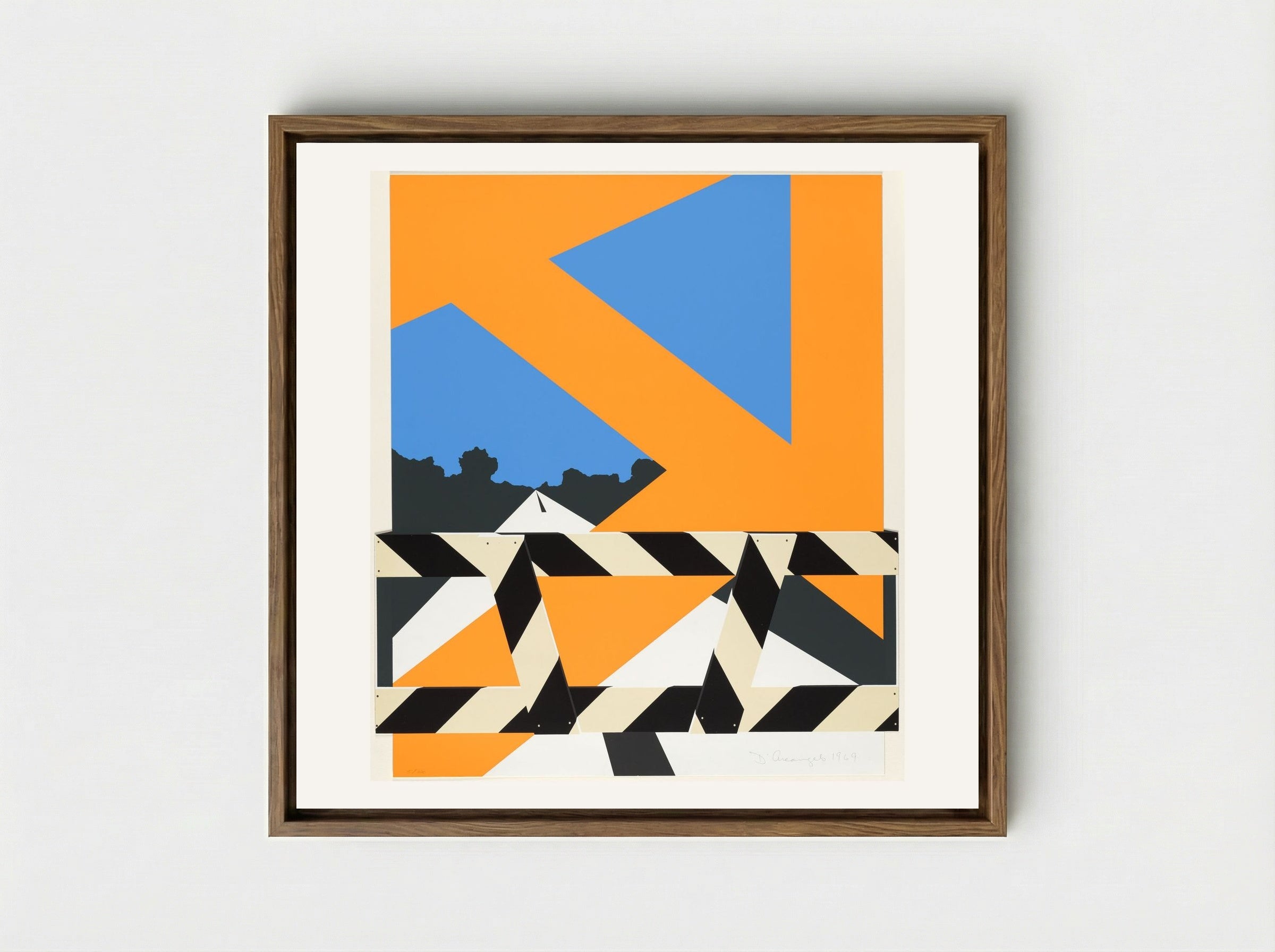 Bridge Barrier - Allan D'Arcangelo - Framed Canvas Wood
