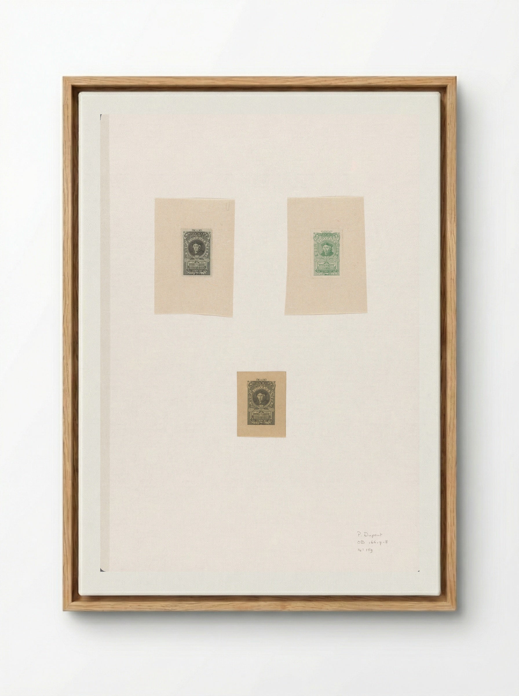 Sluitzegel voor de Vakschool voor de Typografie in Utrecht - Pieter Dupont - Framed Canvas Wood