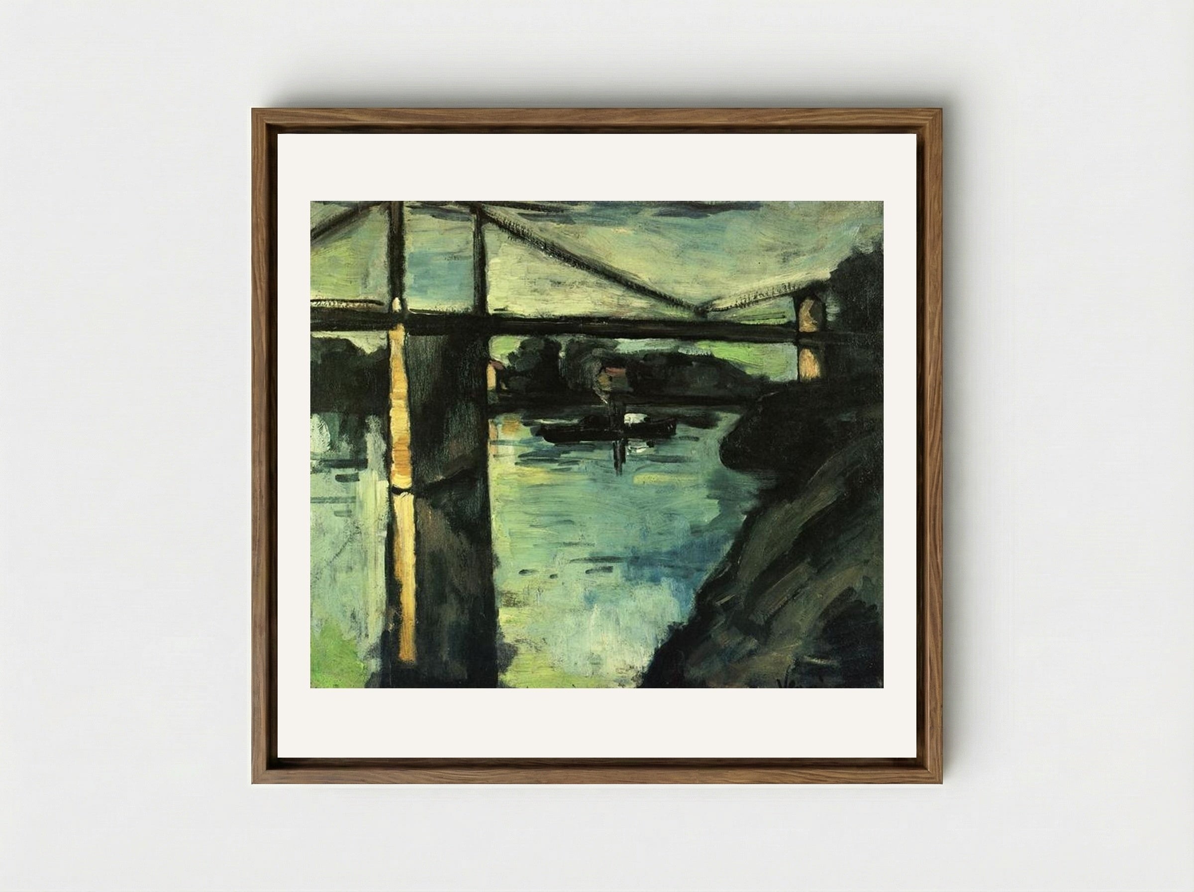 The Pont de Chatou - Maurice de Vlaminck - Framed Canvas Wood