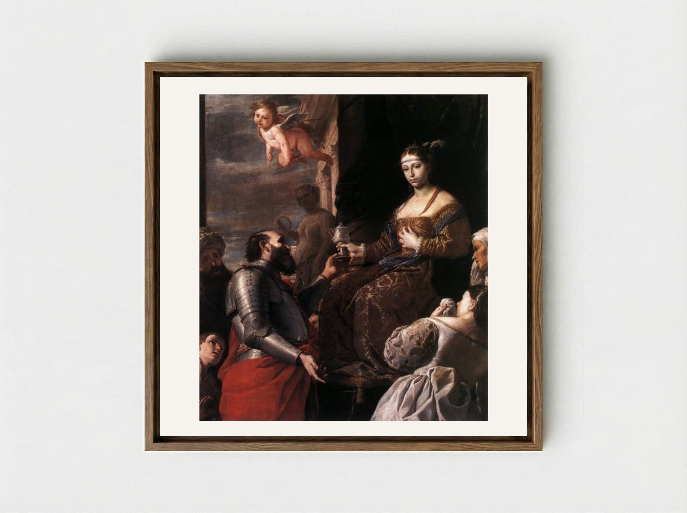 Sophonisba Receiving the Goblet - Mattia Preti - Framed Canvas Wood