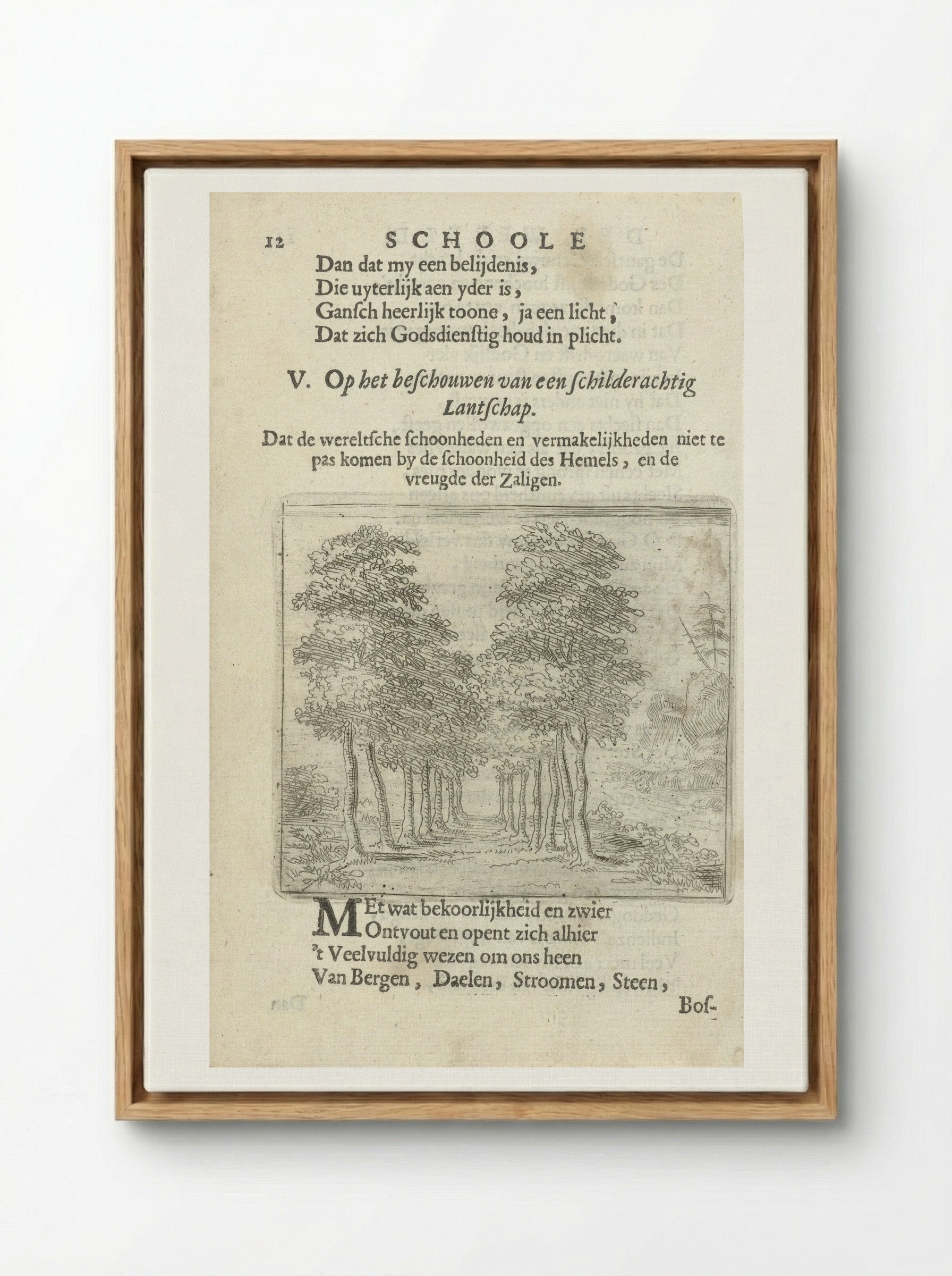 Avenue of Trees - Arnold Houbraken - Framed Canvas Wood