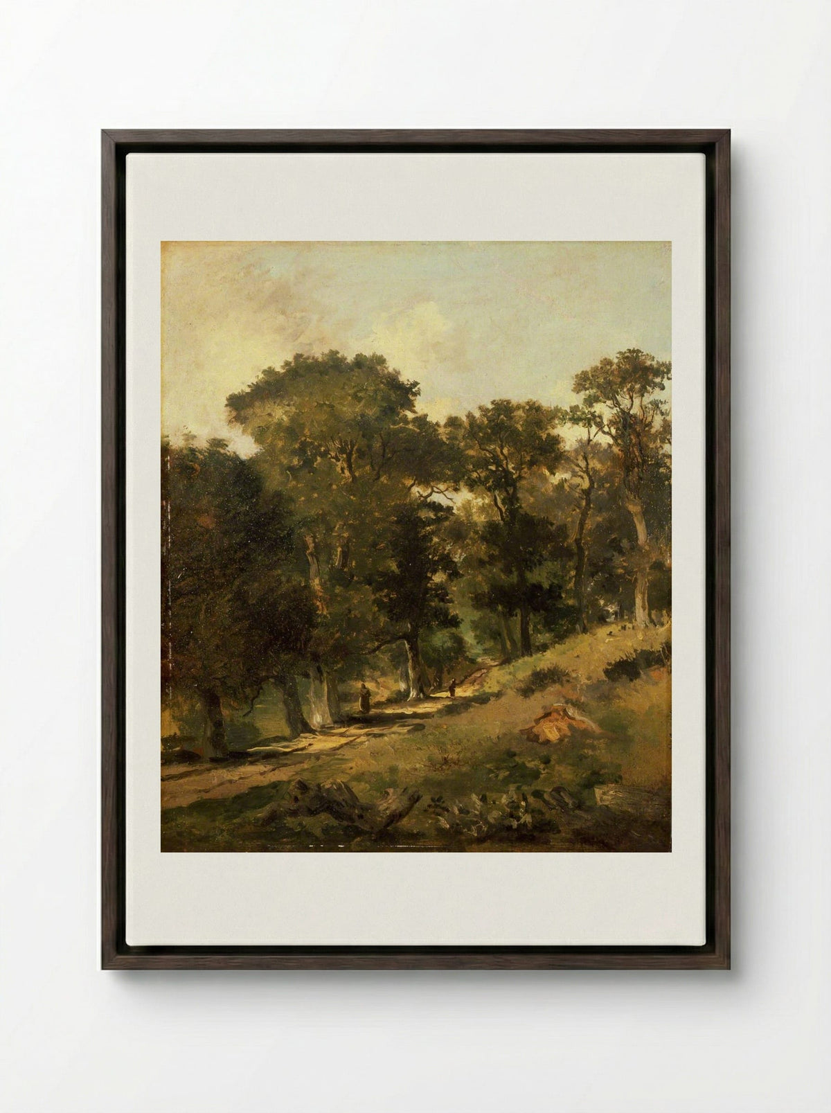 Postwick Grove, Norwich - John Crome - Framed Canvas Dark Wood