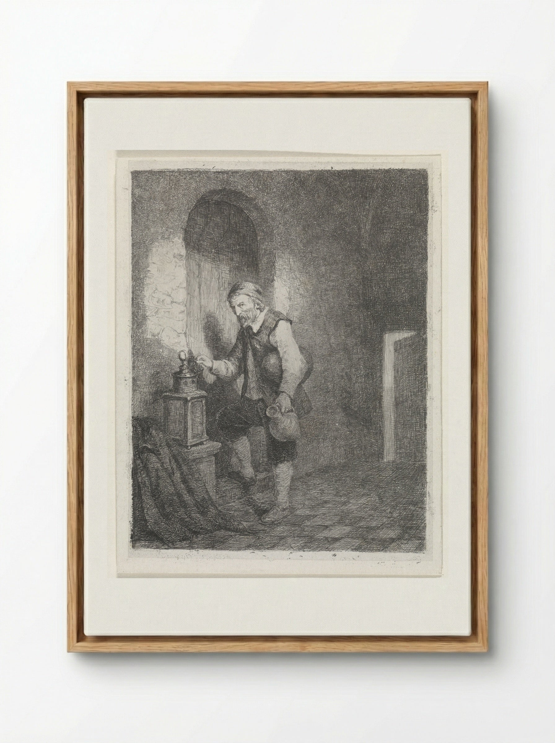 Cipier (The Gaoler) - David van der Kellen - Framed Canvas Wood