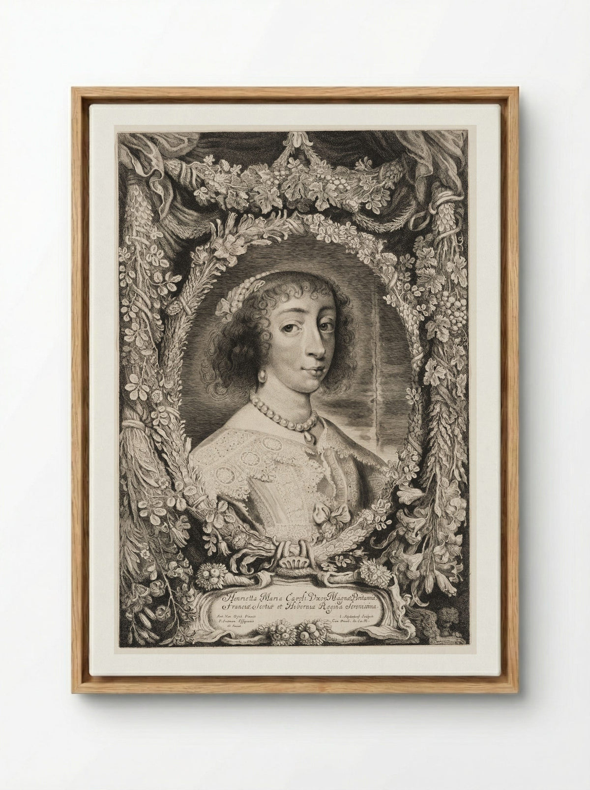 Henrietta Maria - Jonas Suyderhoef - Framed Canvas Wood