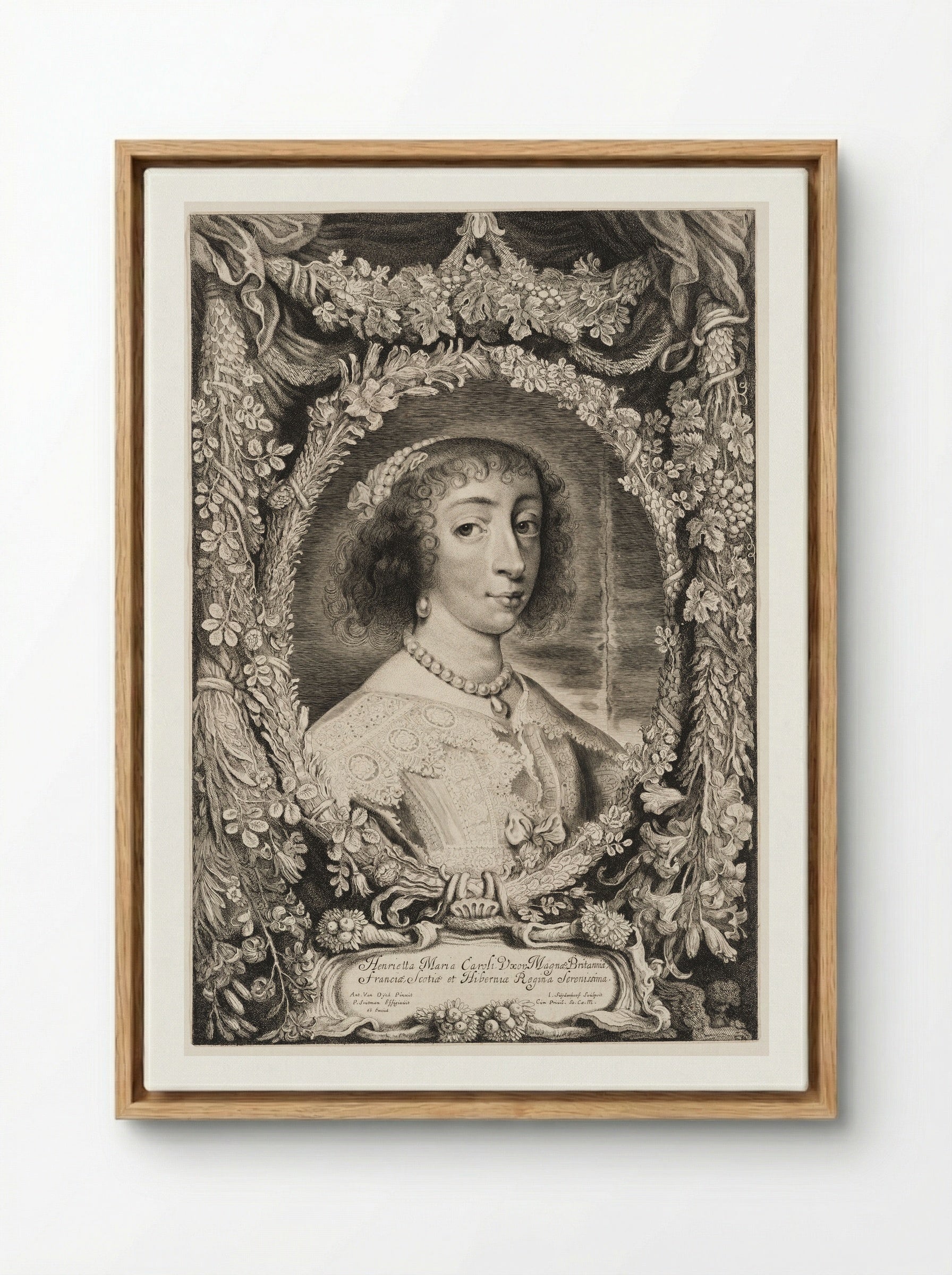 Henrietta Maria - Jonas Suyderhoef - Framed Canvas Wood