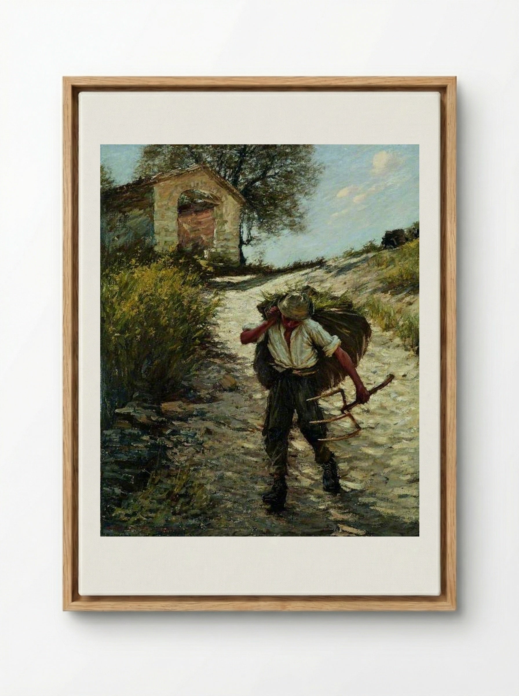 Ancient Provençal Road - Henry Herbert La Thangue - Framed Canvas Wood