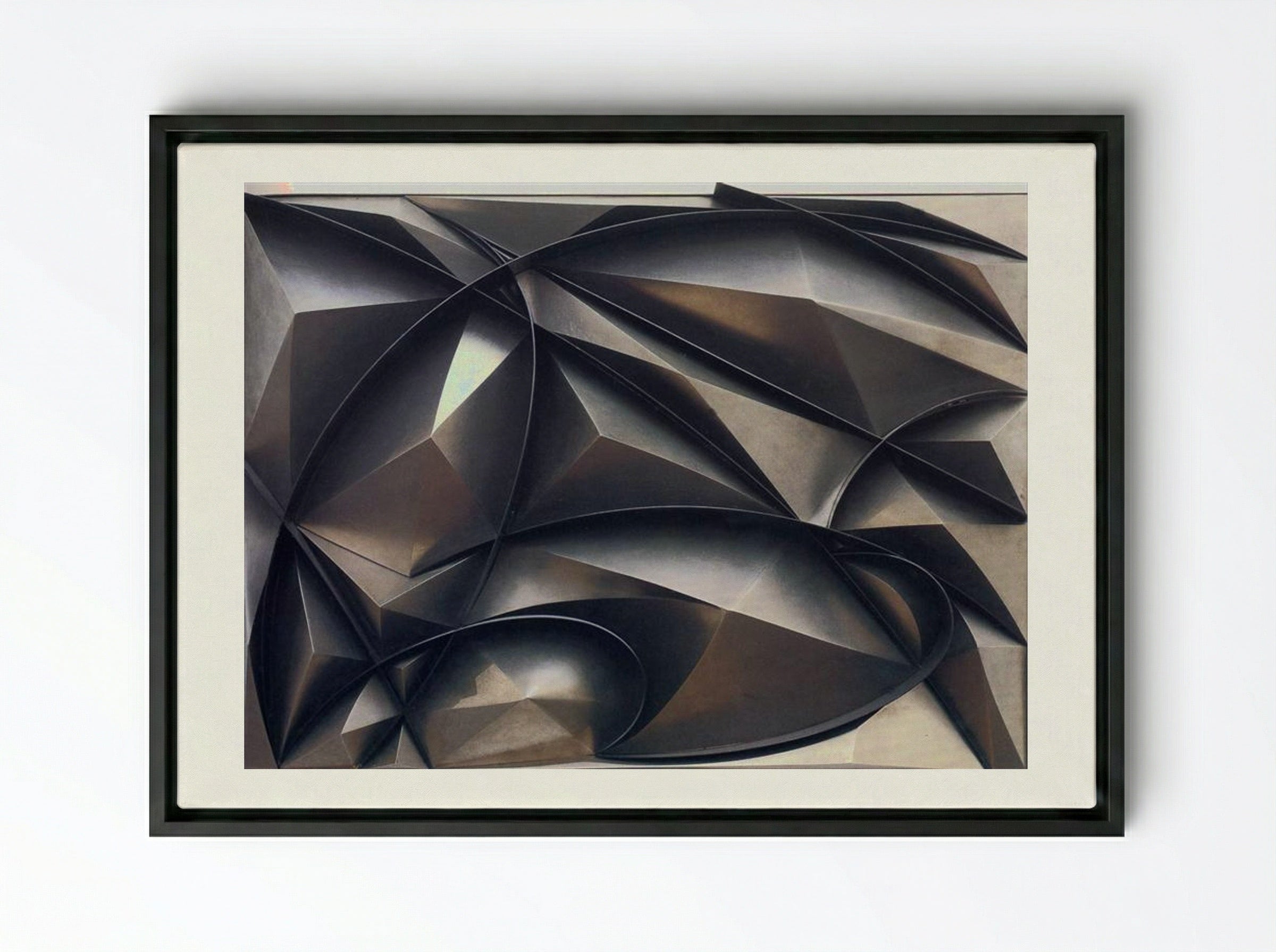 Plastic Ensemble - Giacomo Balla - Framed Canvas Black