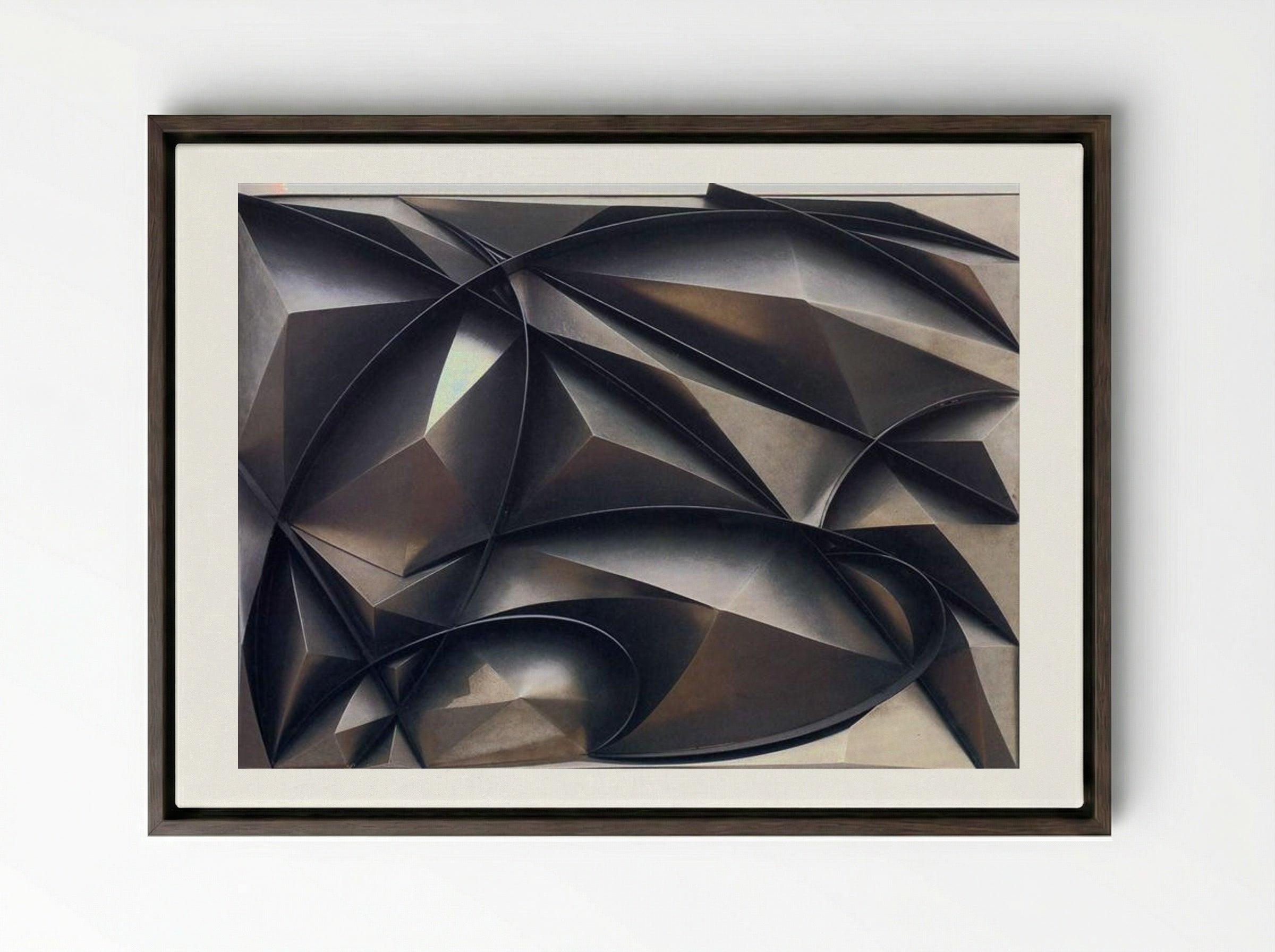 Plastic Ensemble - Giacomo Balla - Framed Canvas Dark Wood