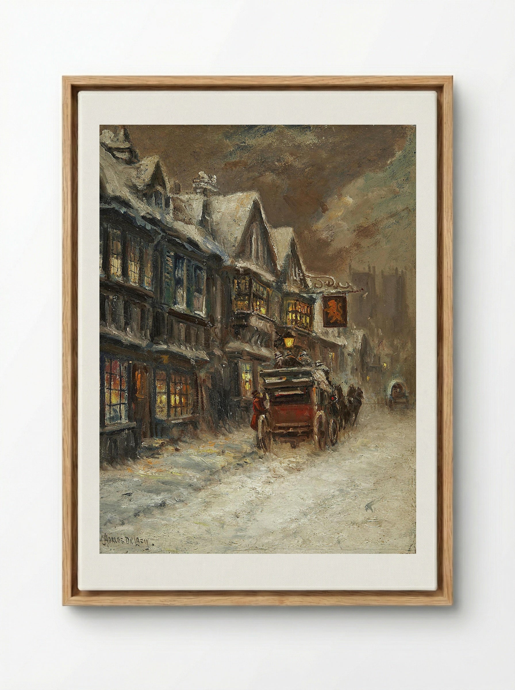 Winter - Charles John de Lacy - Framed Canvas Wood