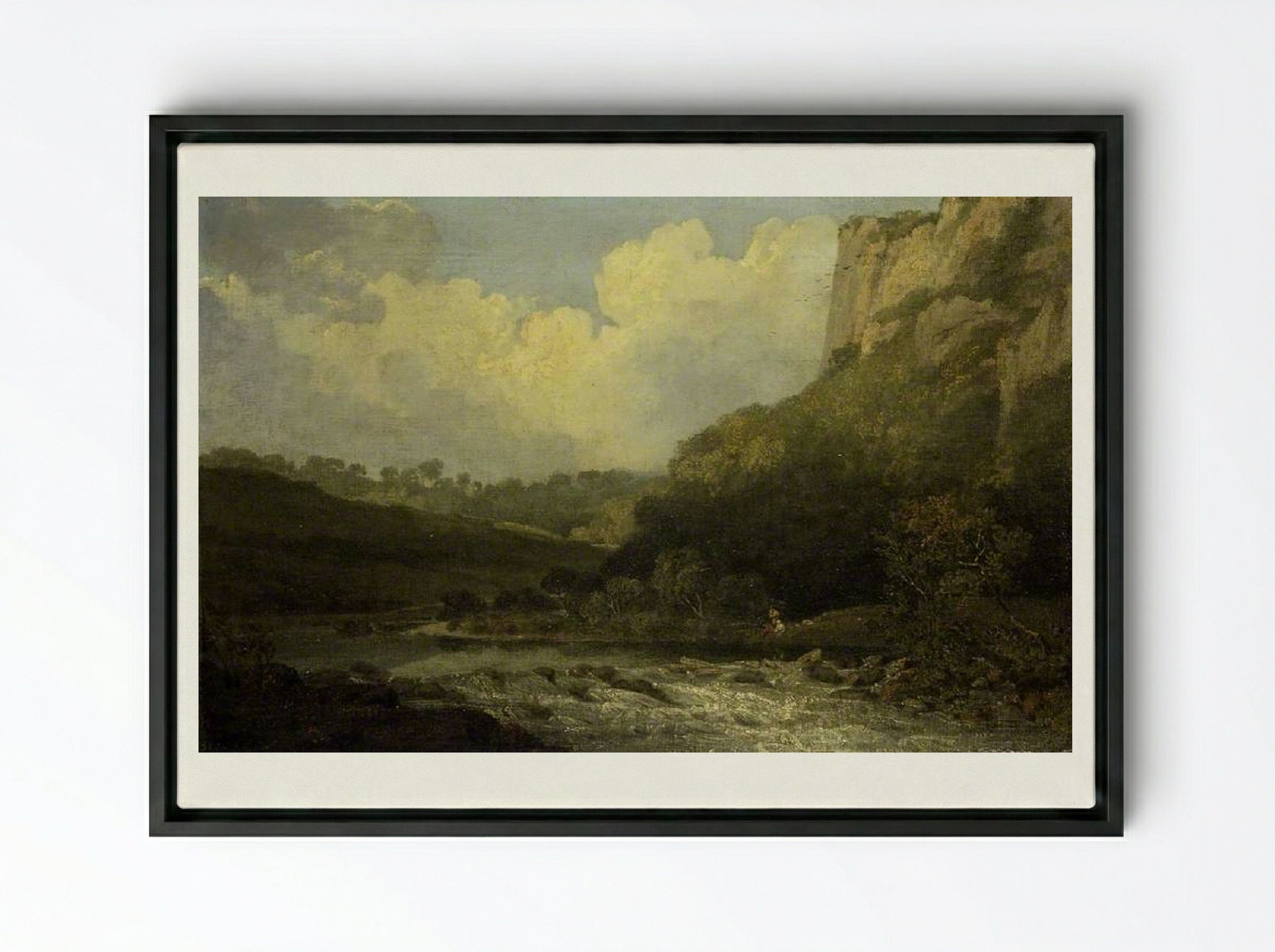 High Tor, Matlock - John Crome - Framed Canvas Black