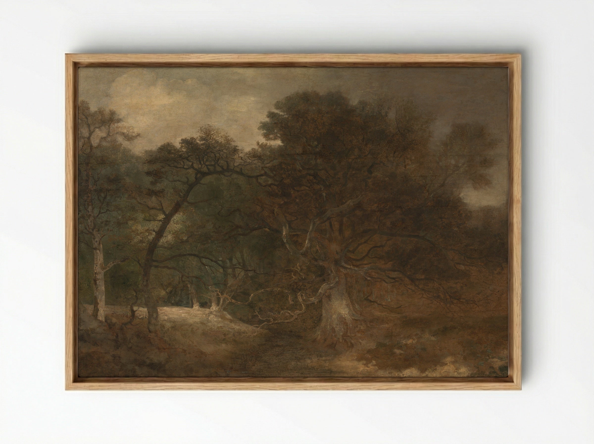 Landscape with a Waterfall near Norwich, Norfolk - John Crome - Framed Canvas Wood