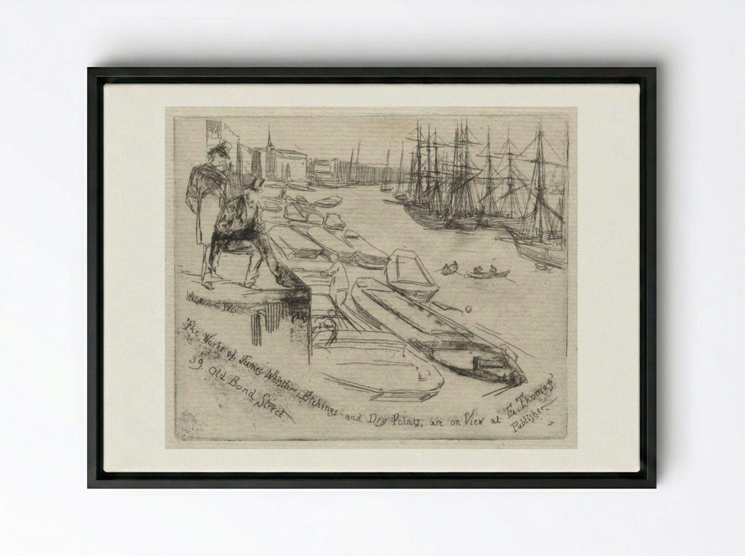 The Little Pool - James McNeill Whistler - Framed Canvas Black