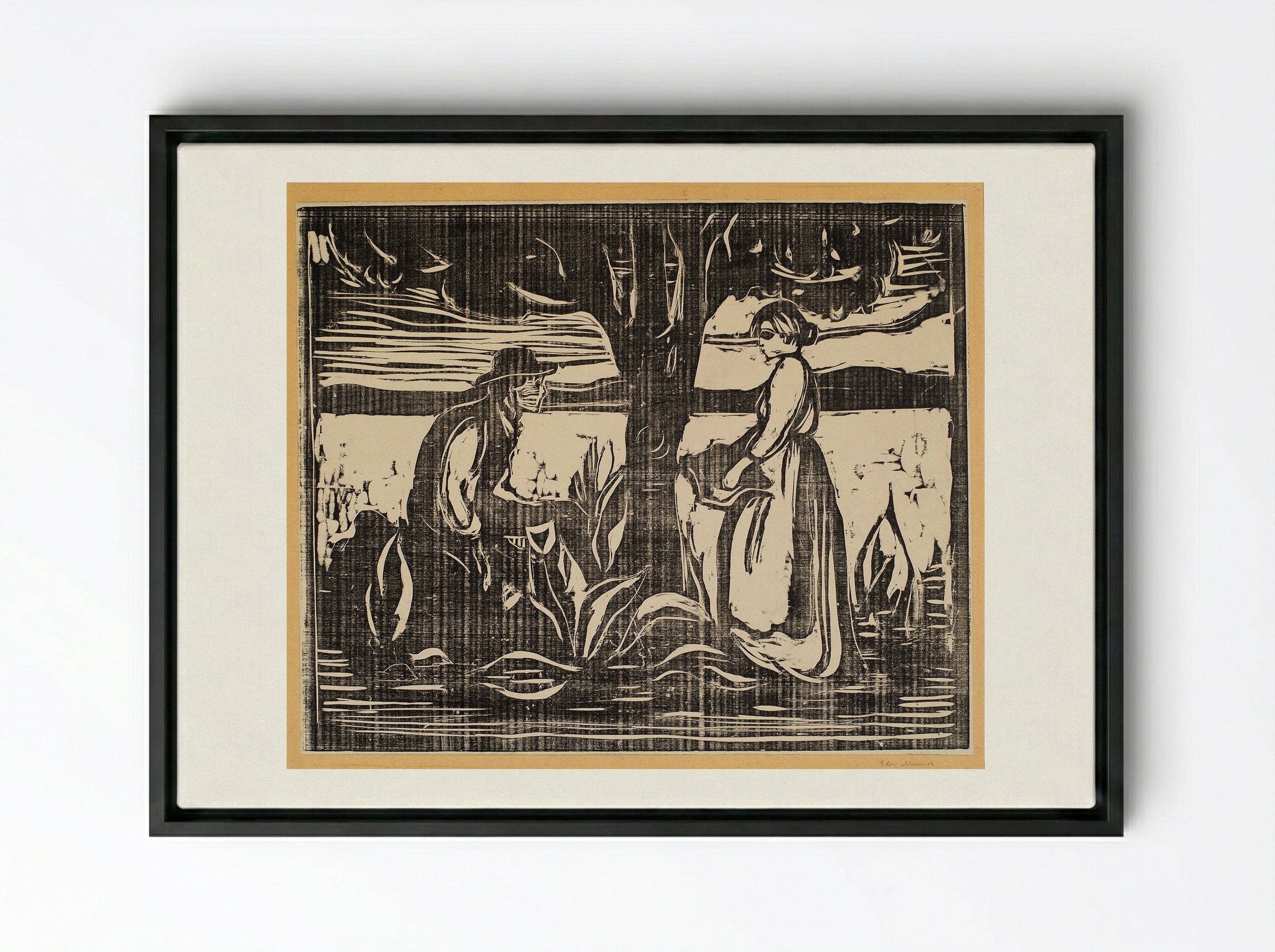 Fertility - Edvard Munch - Framed Canvas Black
