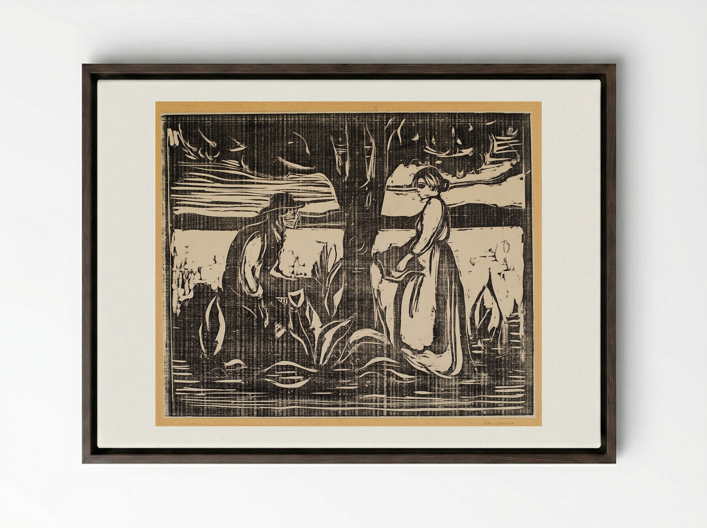 Fertility - Edvard Munch - Framed Canvas Dark Wood