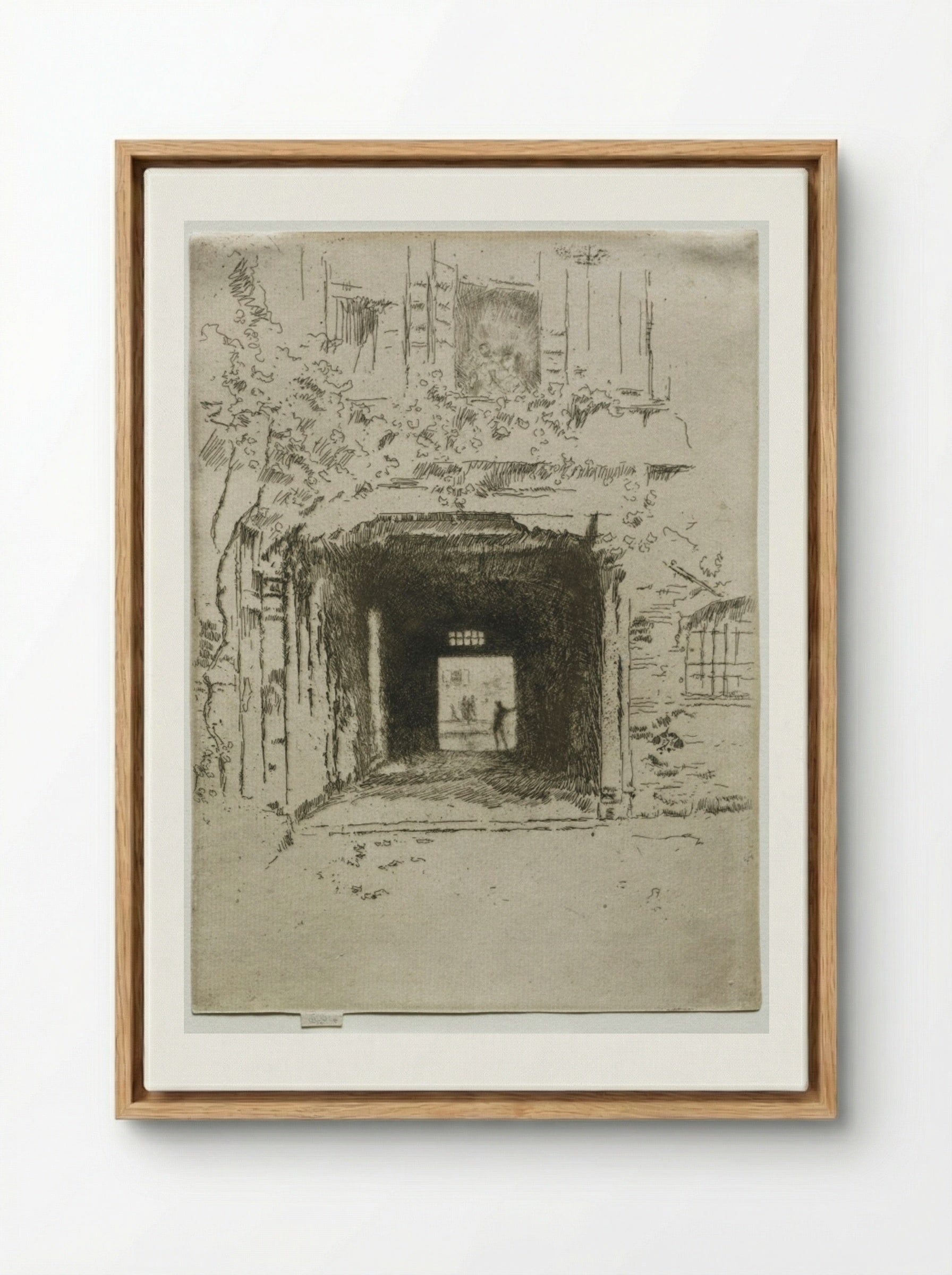 Doorway and Vine - James McNeill Whistler - Framed Canvas Wood