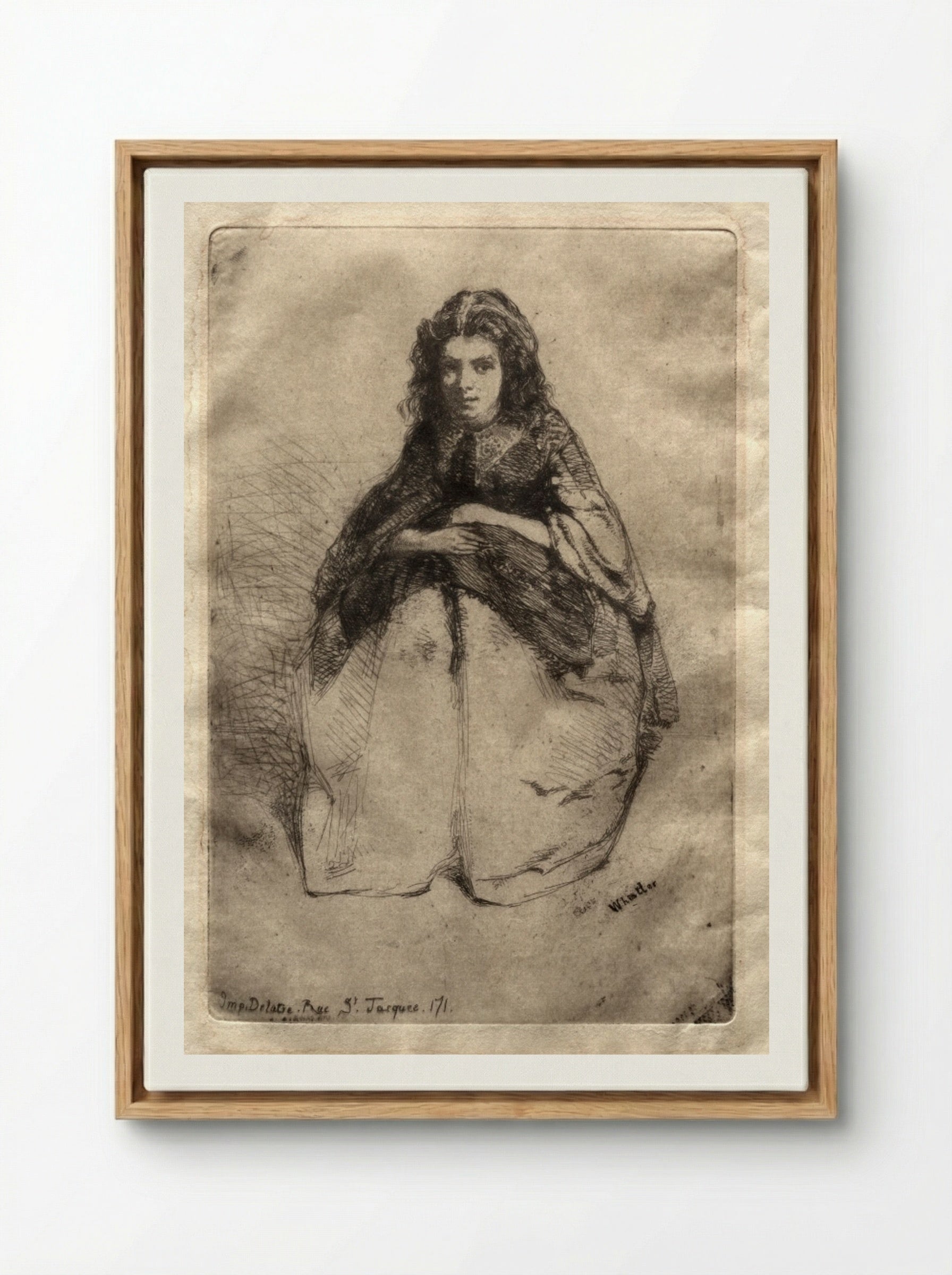 Fummette - James McNeill Whistler - Framed Canvas Wood