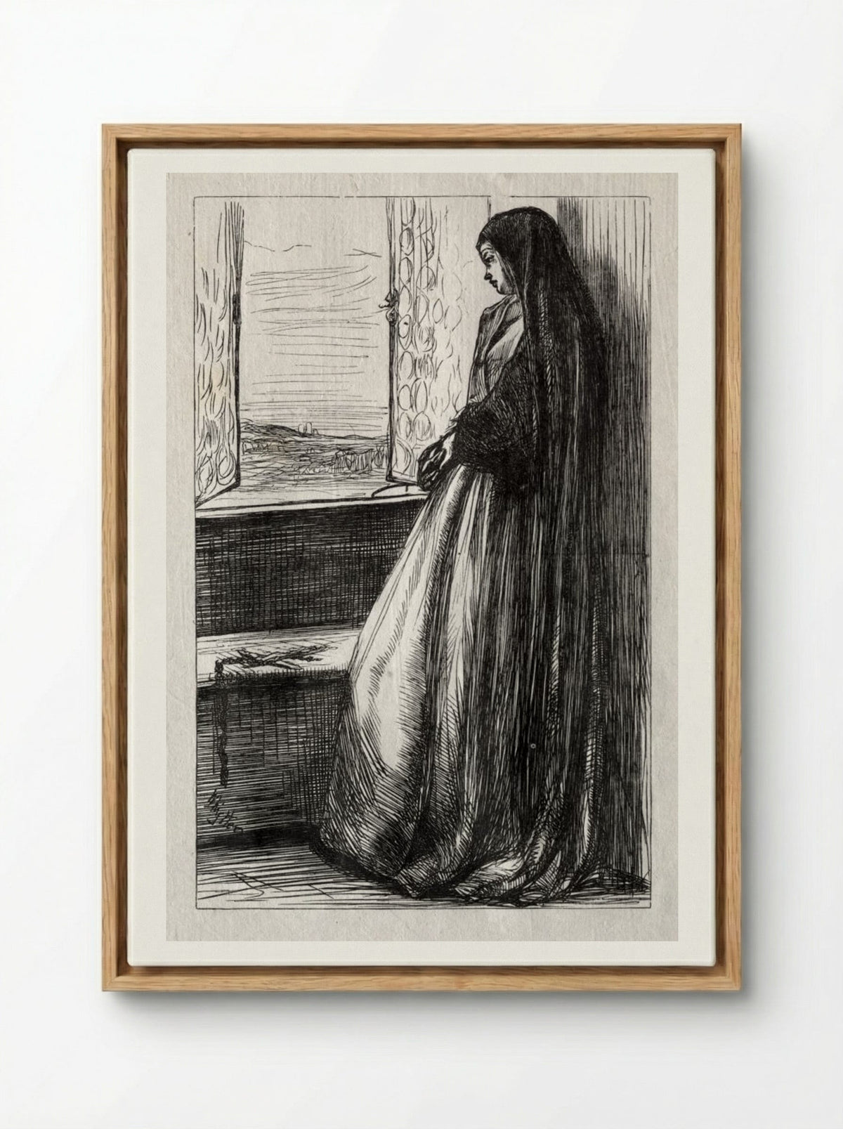 Illustration for Count Bruckhardt in Once a Week - James McNeill Whistler - Framed Canvas Wood