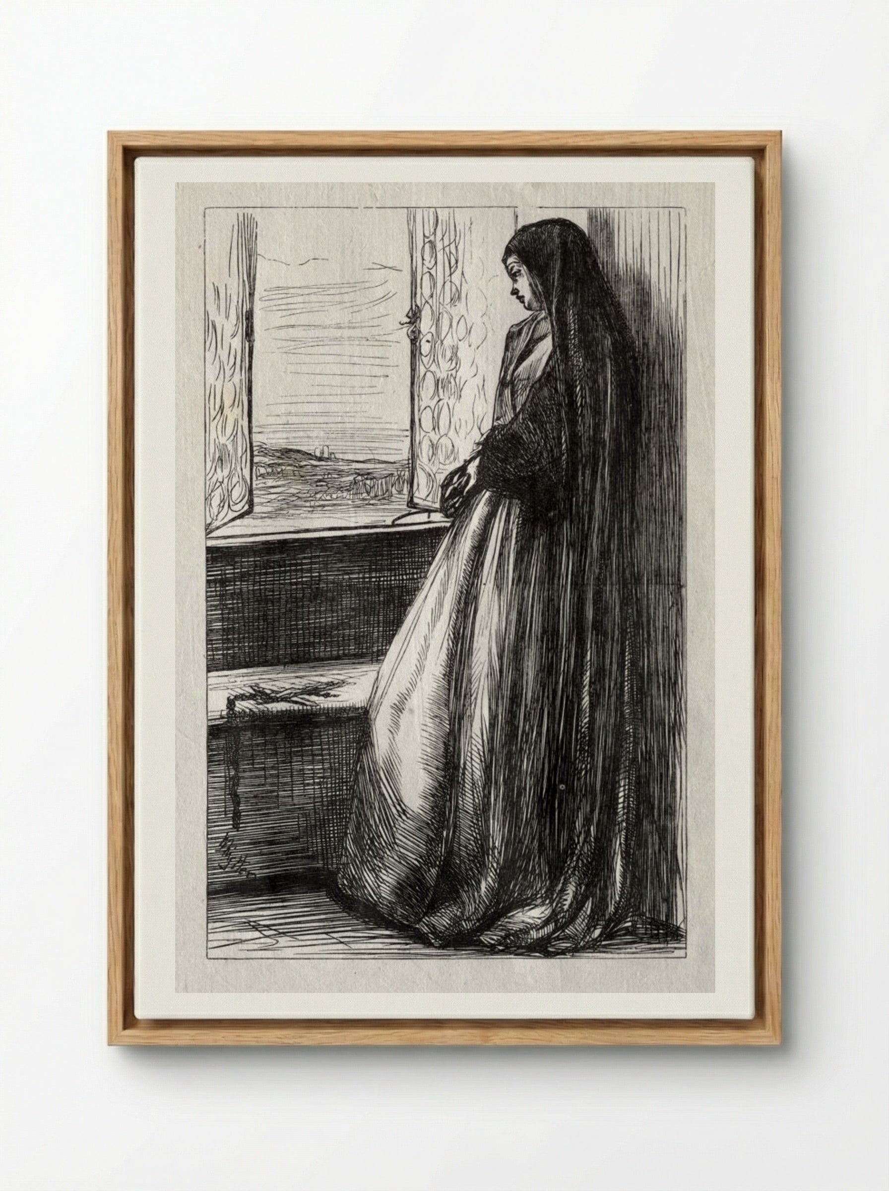 Illustration for Count Bruckhardt in Once a Week - James McNeill Whistler - Framed Canvas Wood