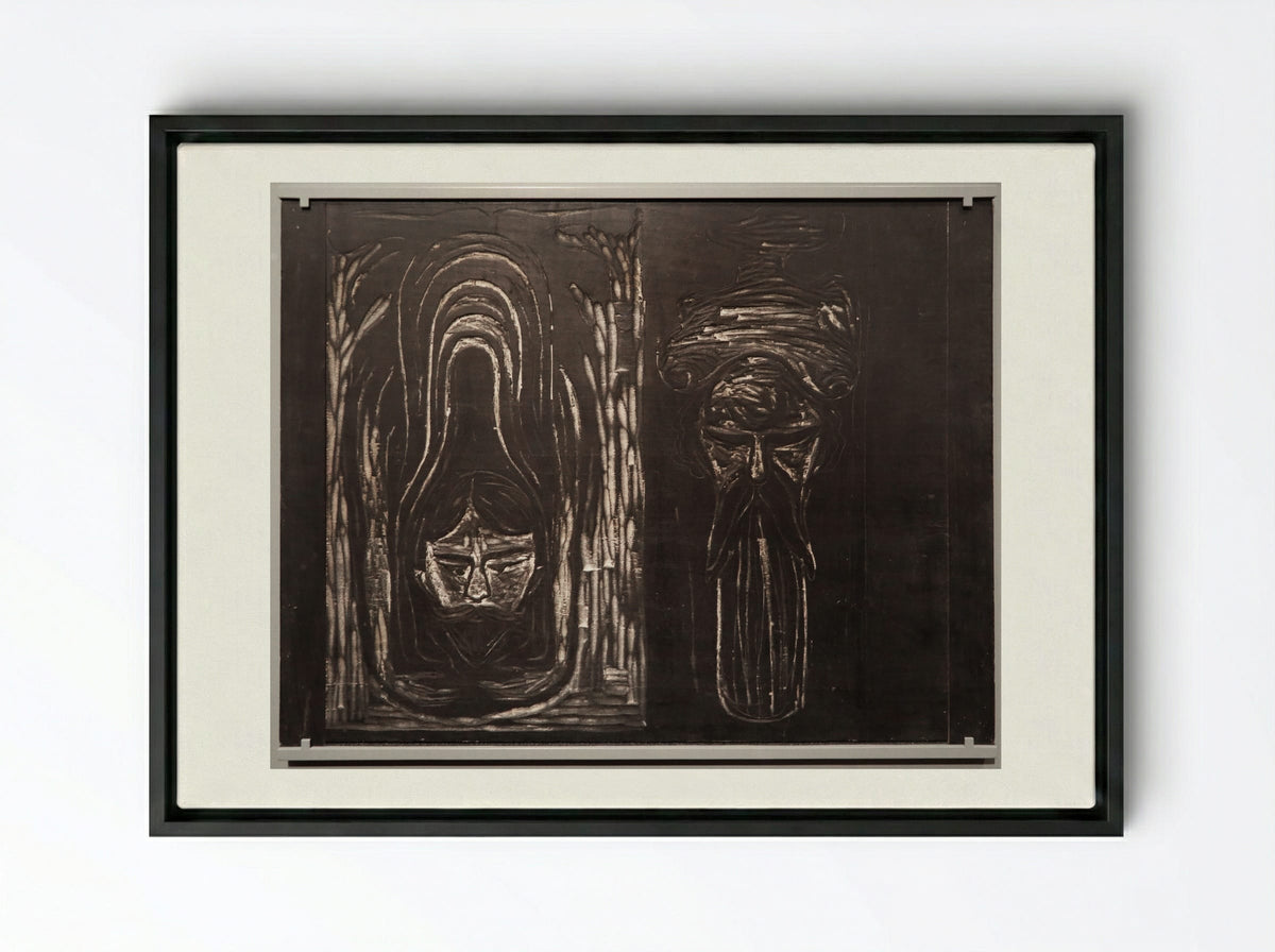 Salome - Edvard Munch - Framed Canvas Black