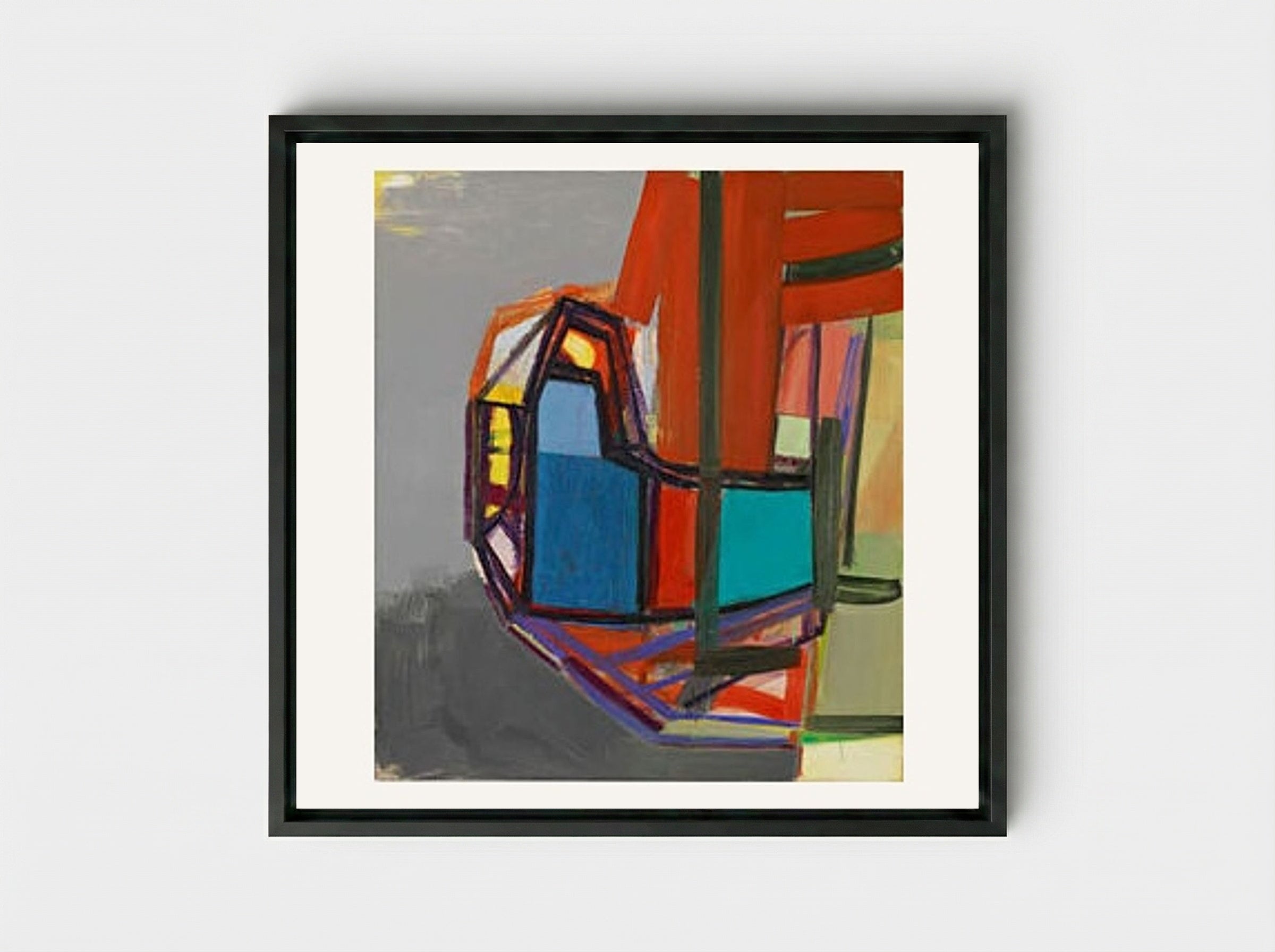 L - Amy Sillman - Framed Canvas Black