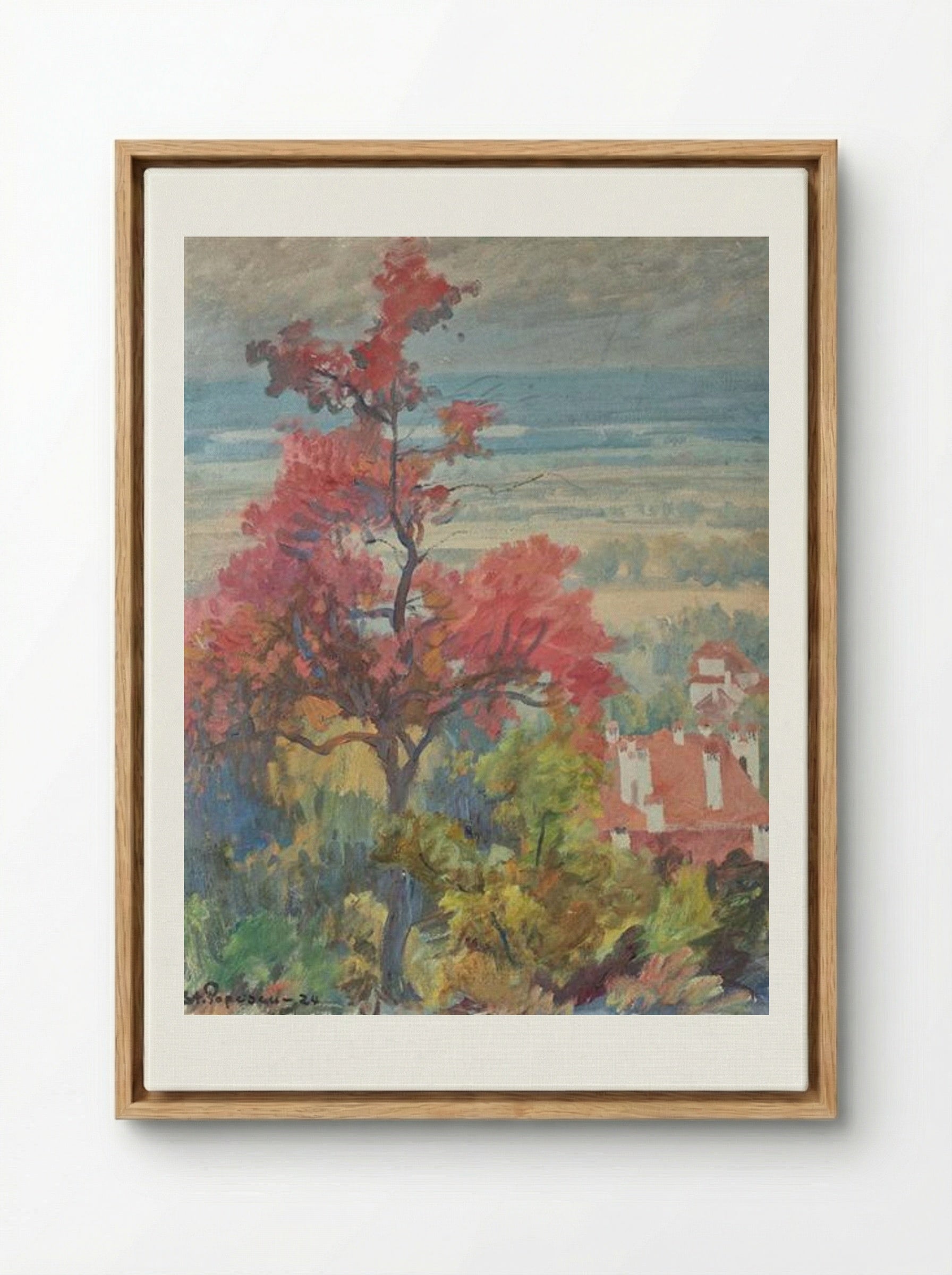 Landscape from Provence - Stefan Popescu - Framed Canvas Wood