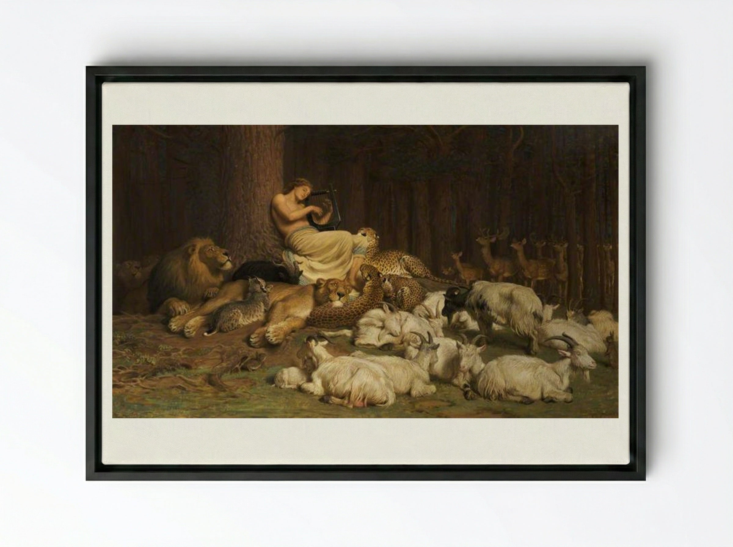 Apollo - Briton Riviere - Framed Canvas Black