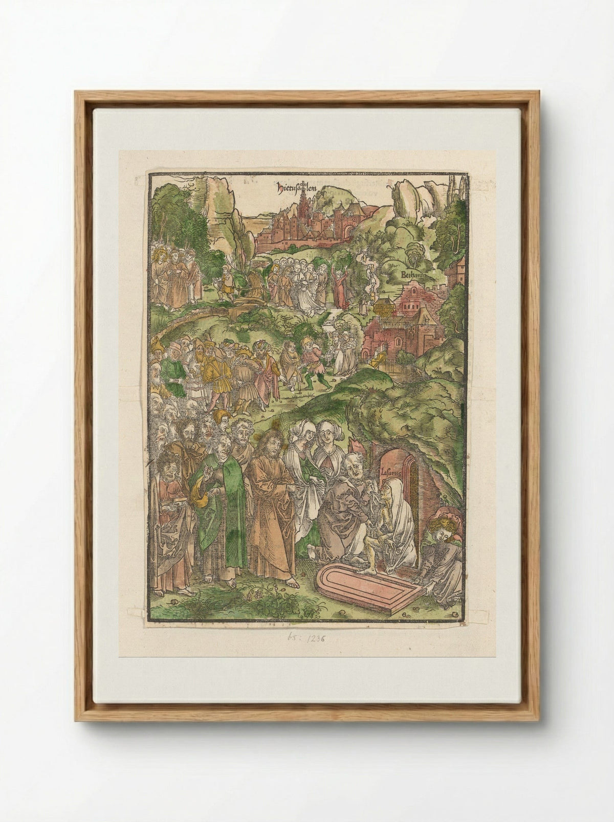 The Raising of Lazarus - Urs Graf - Framed Canvas Wood