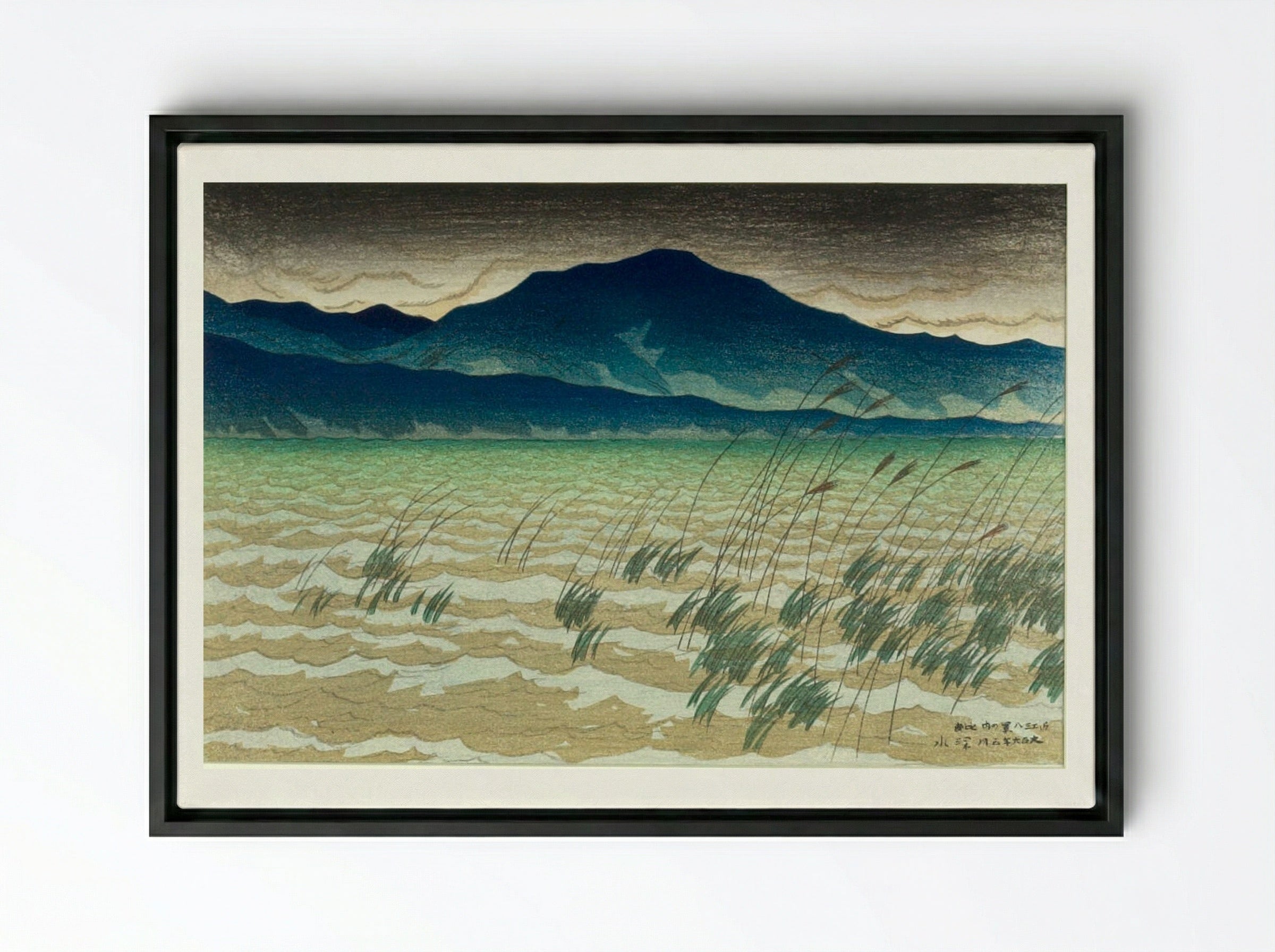 Hira, from the series Eight Views of Lake Biwa - Itō Shinsui - Framed Canvas Black