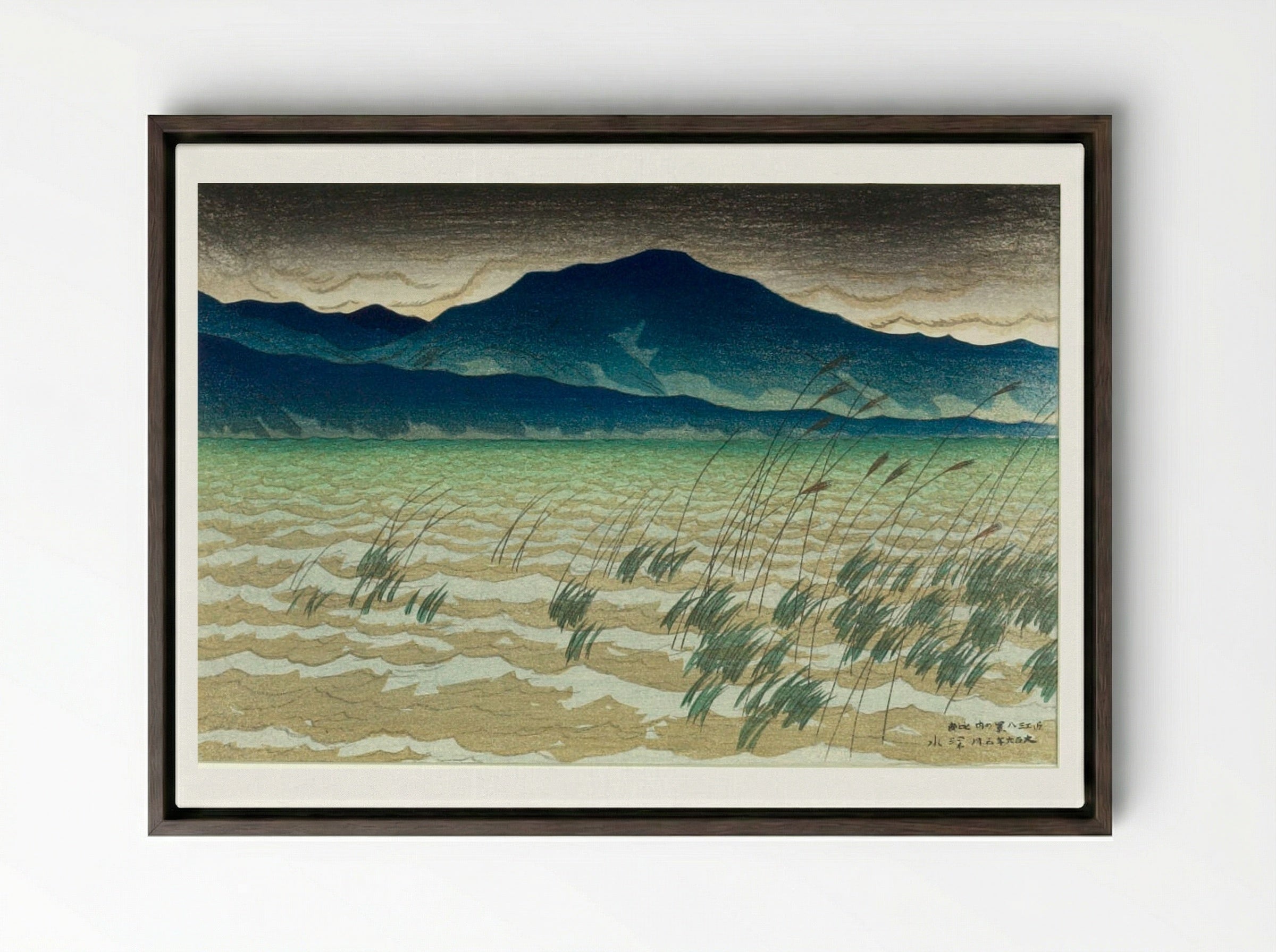Hira, from the series Eight Views of Lake Biwa - Itō Shinsui - Framed Canvas Dark Wood