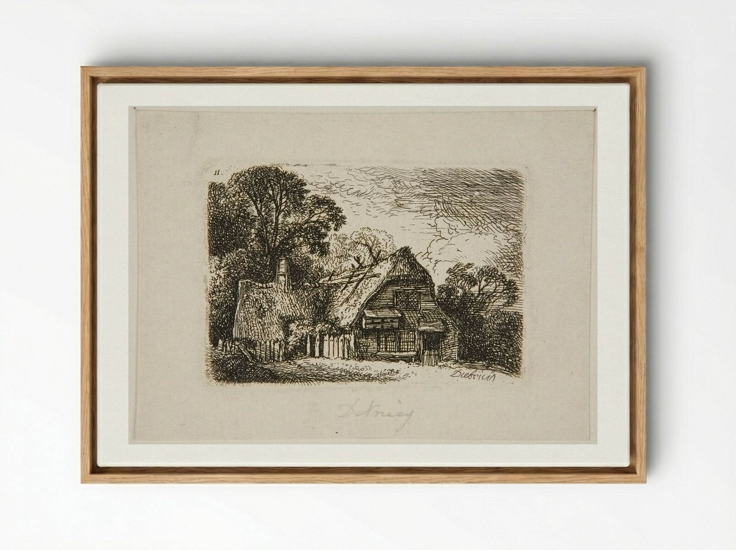 Peasant's House - Christian Wilhelm Ernst Dietrich - Framed Canvas Wood