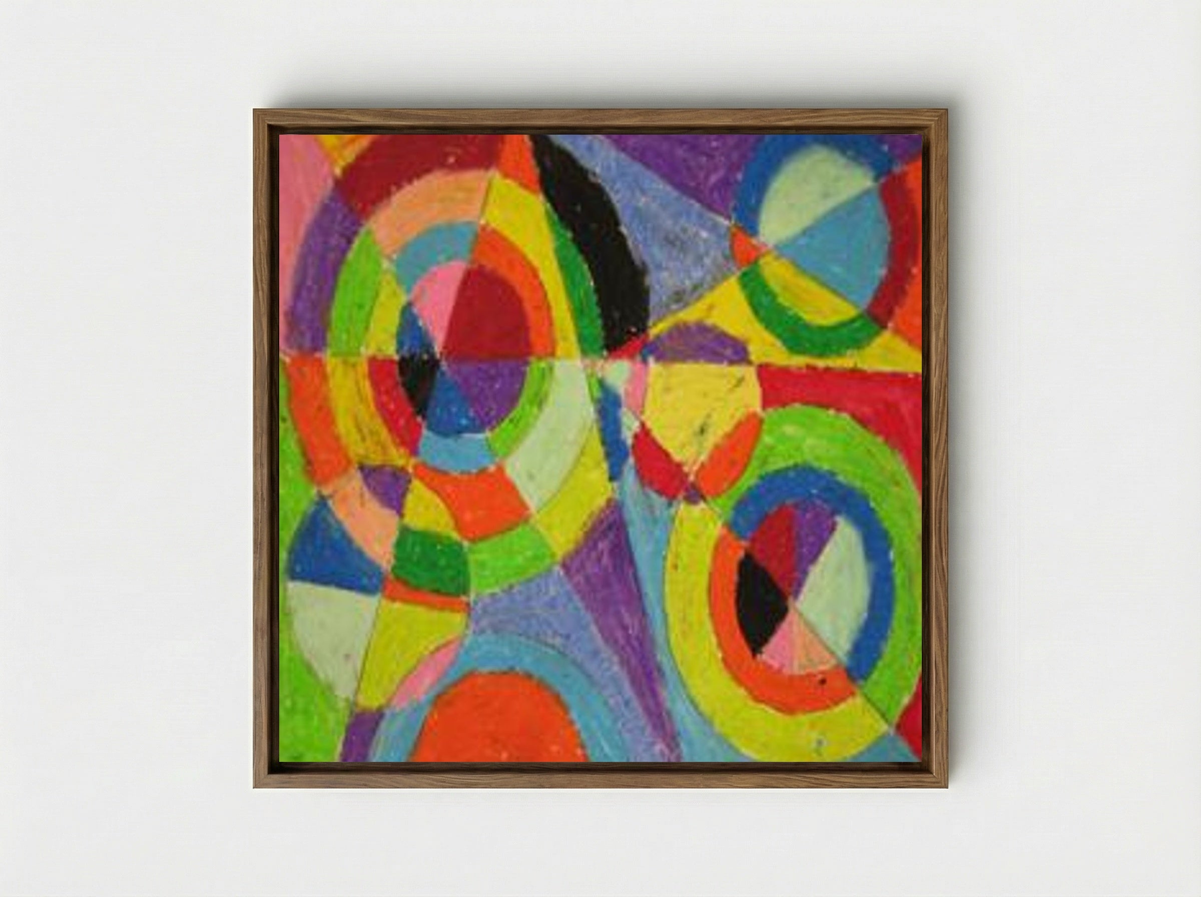 Color Explosion - Robert Delaunay - Framed Canvas Wood