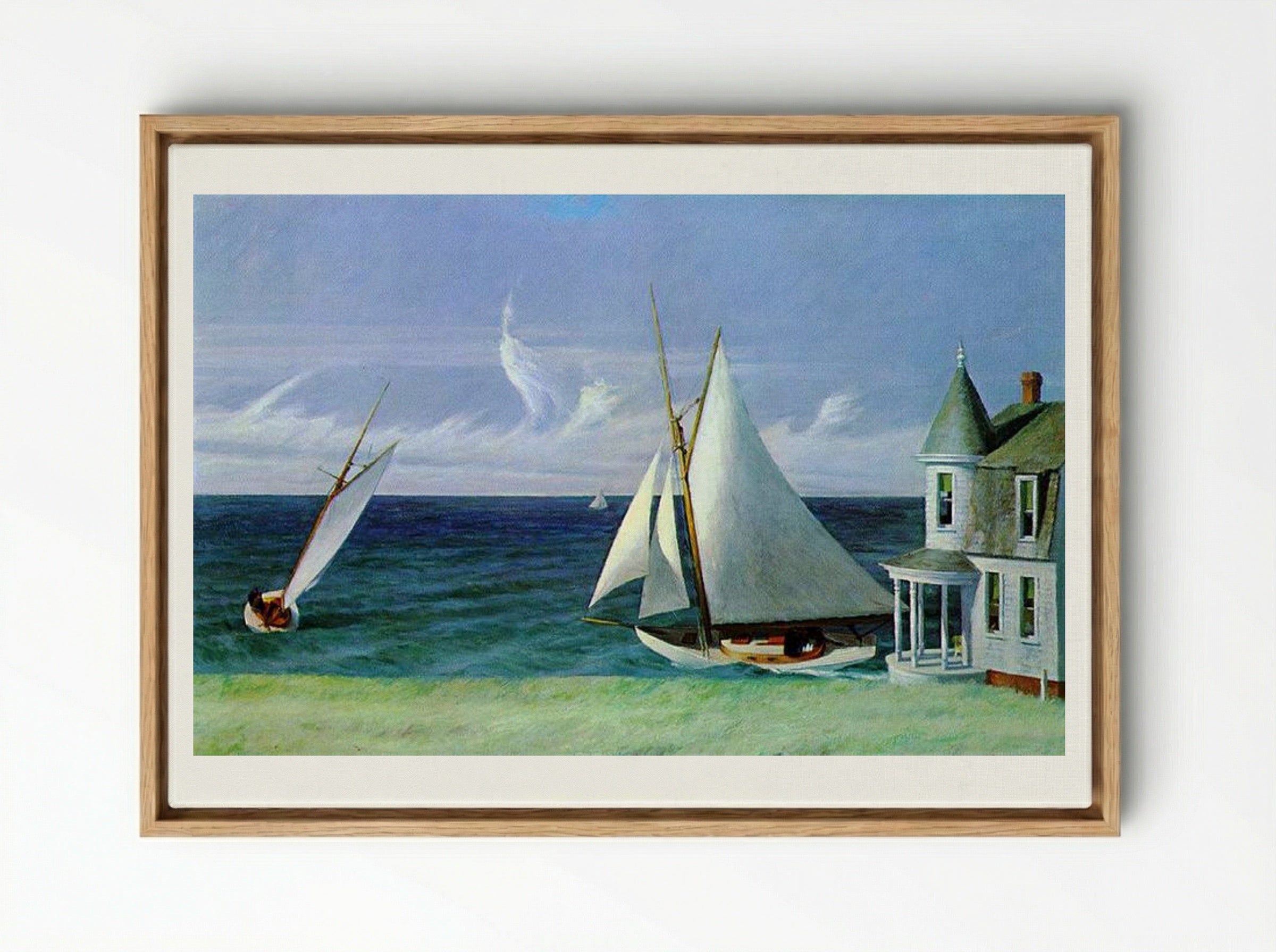 The Lee Shore - Edward Hopper - Framed Canvas Wood