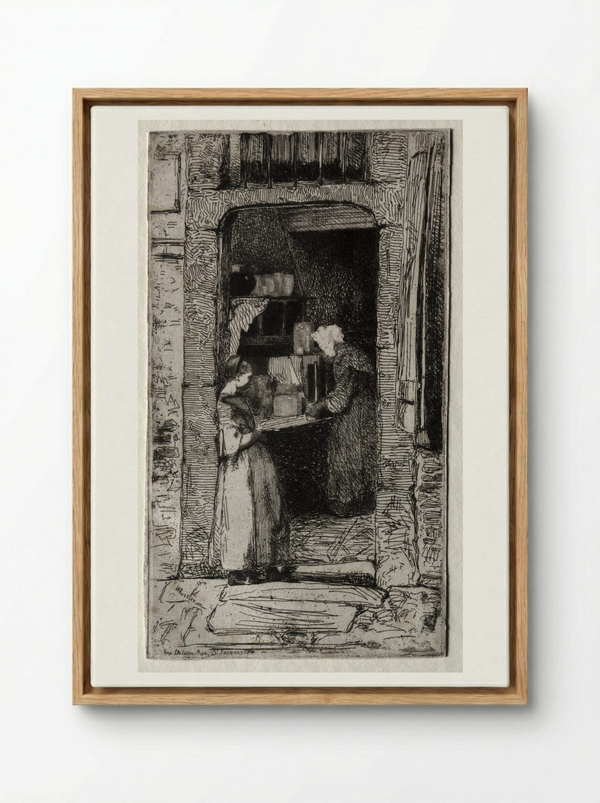 La Marchande de Moutarde - James McNeill Whistler - Framed Canvas Wood