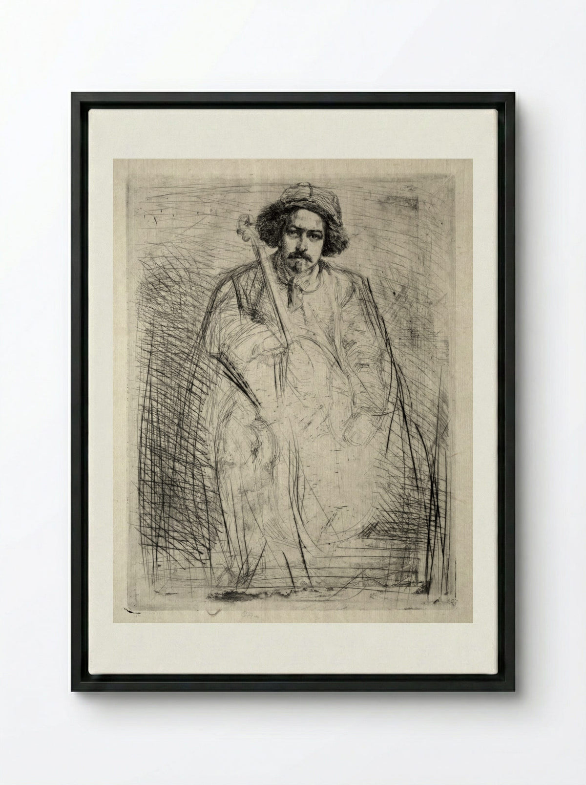 Becquet - James McNeill Whistler - Framed Canvas Black