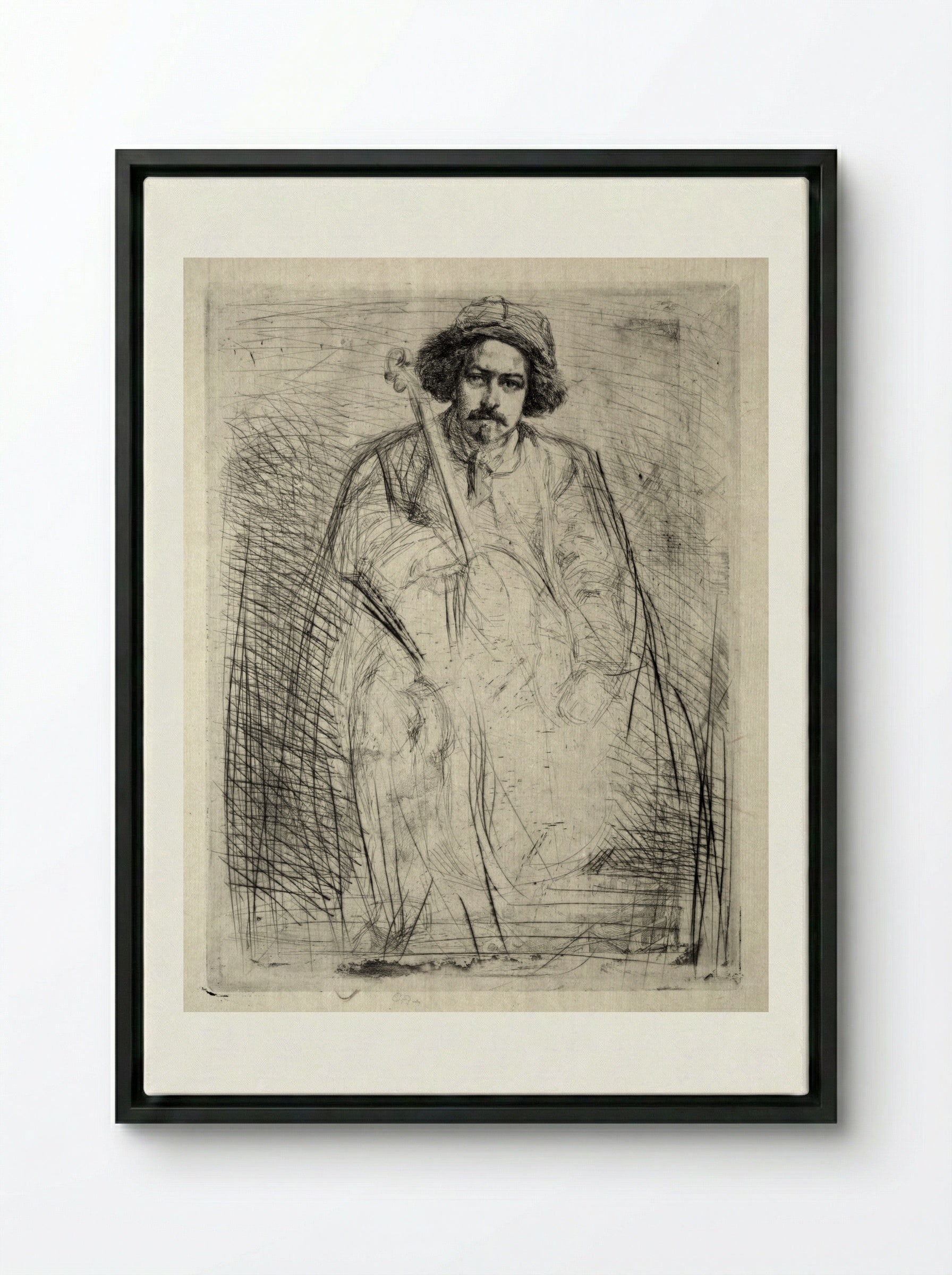 Becquet - James McNeill Whistler - Framed Canvas Black