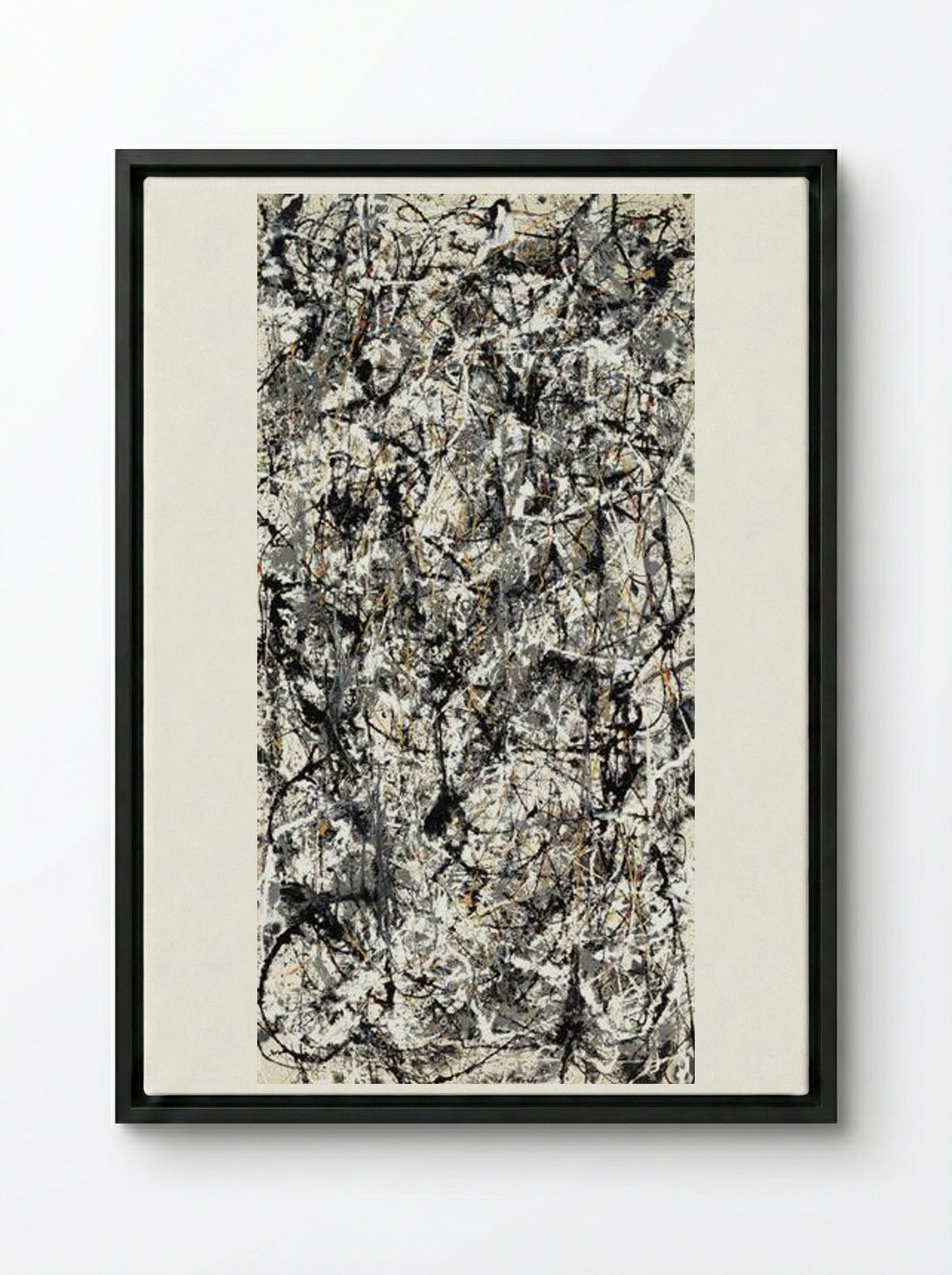 Cathedral - Jackson Pollock - Framed Canvas Black