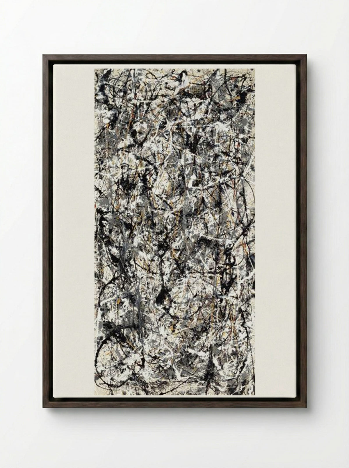Cathedral - Jackson Pollock - Framed Canvas Dark Wood