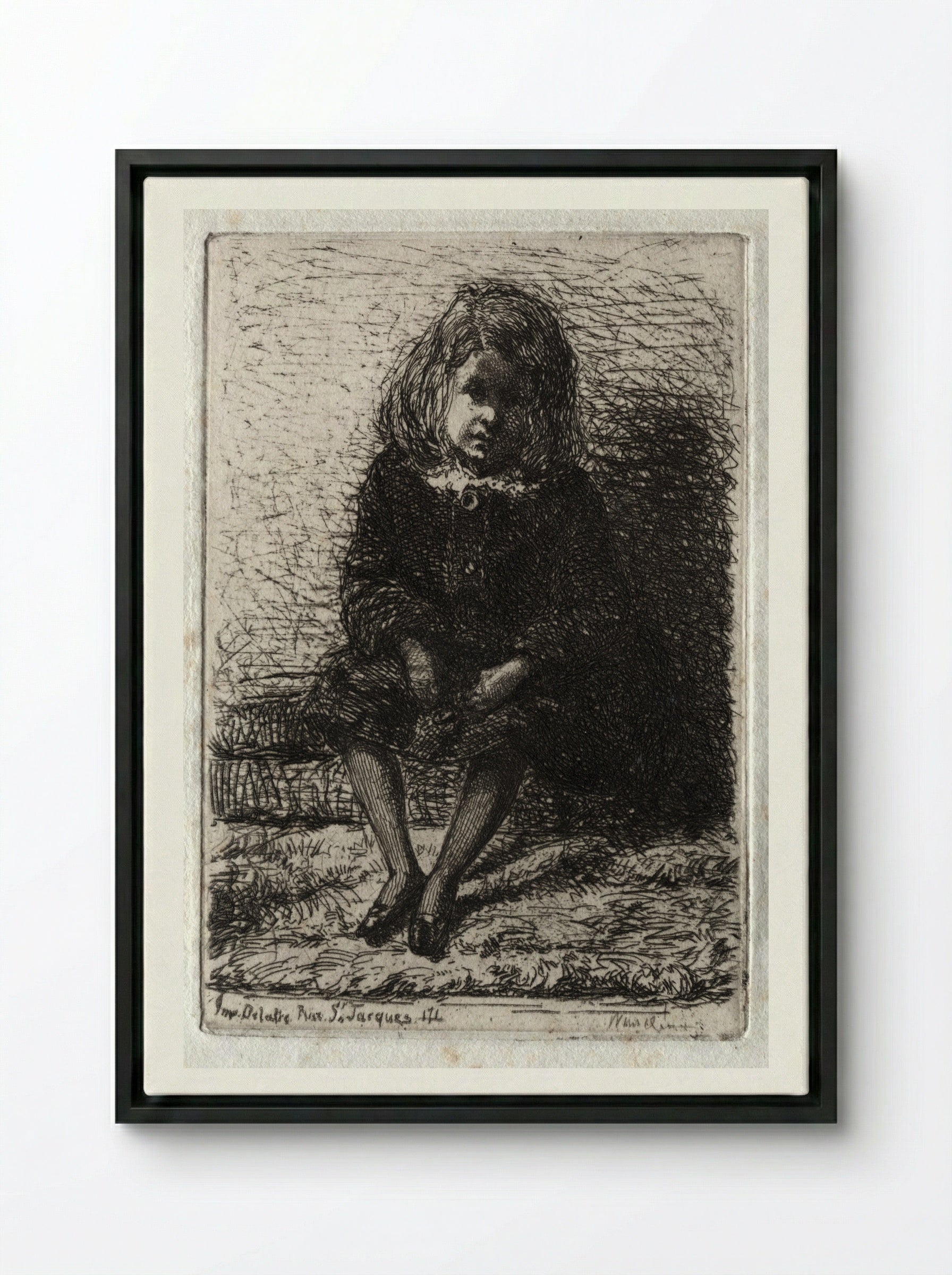 Annie Haden - James McNeill Whistler - Framed Canvas Black