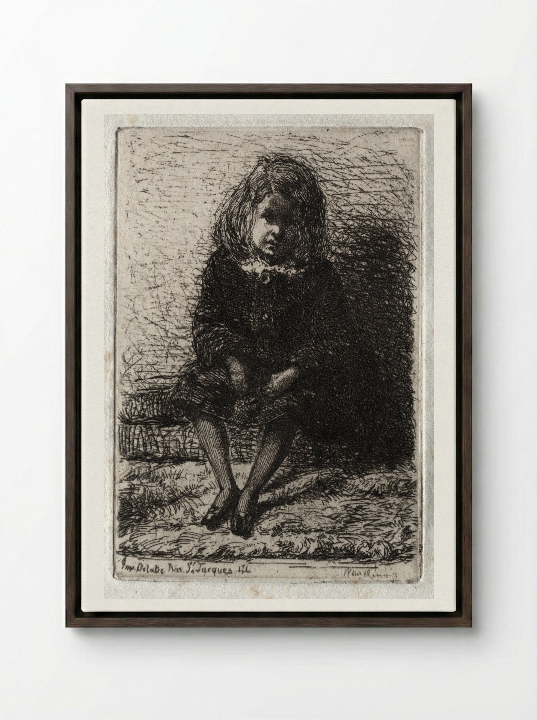 Annie Haden - James McNeill Whistler - Framed Canvas Dark Wood