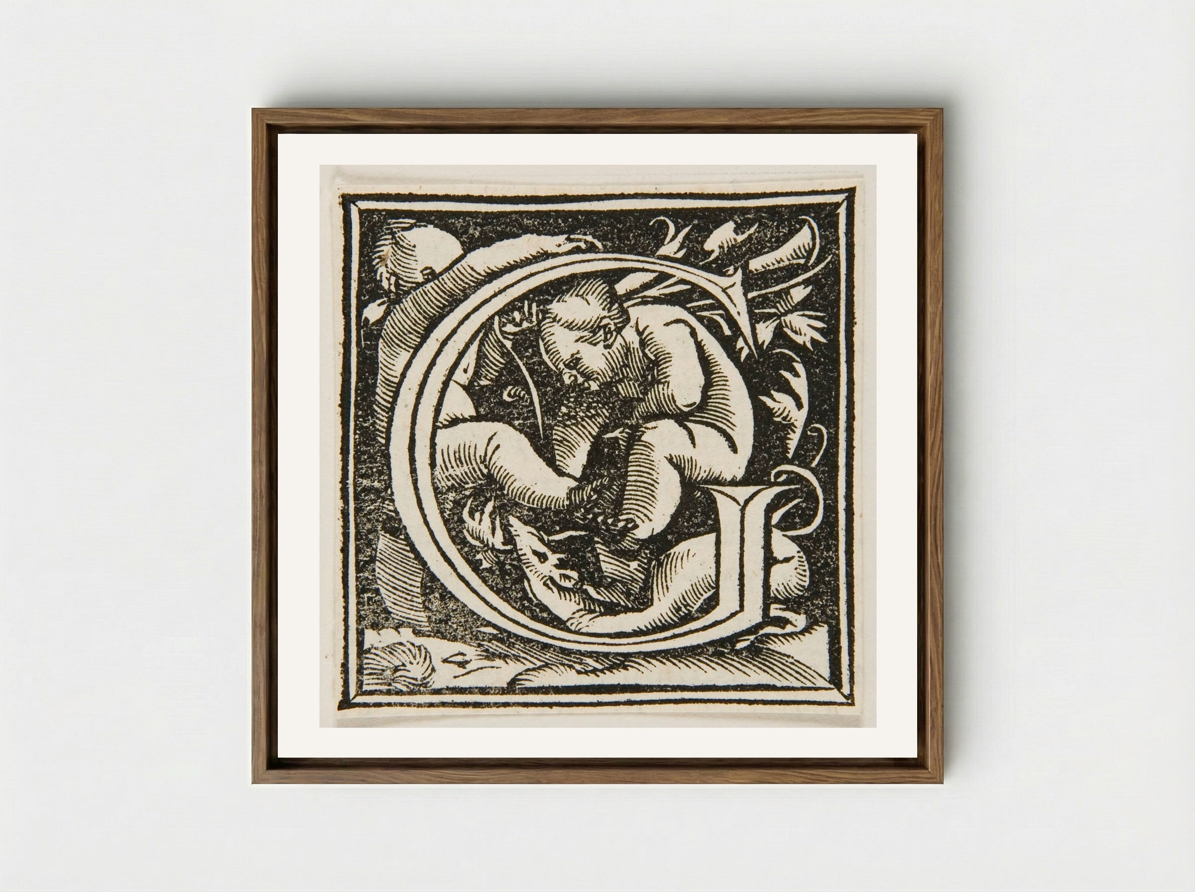 Letter G - Urs Graf - Framed Canvas Wood
