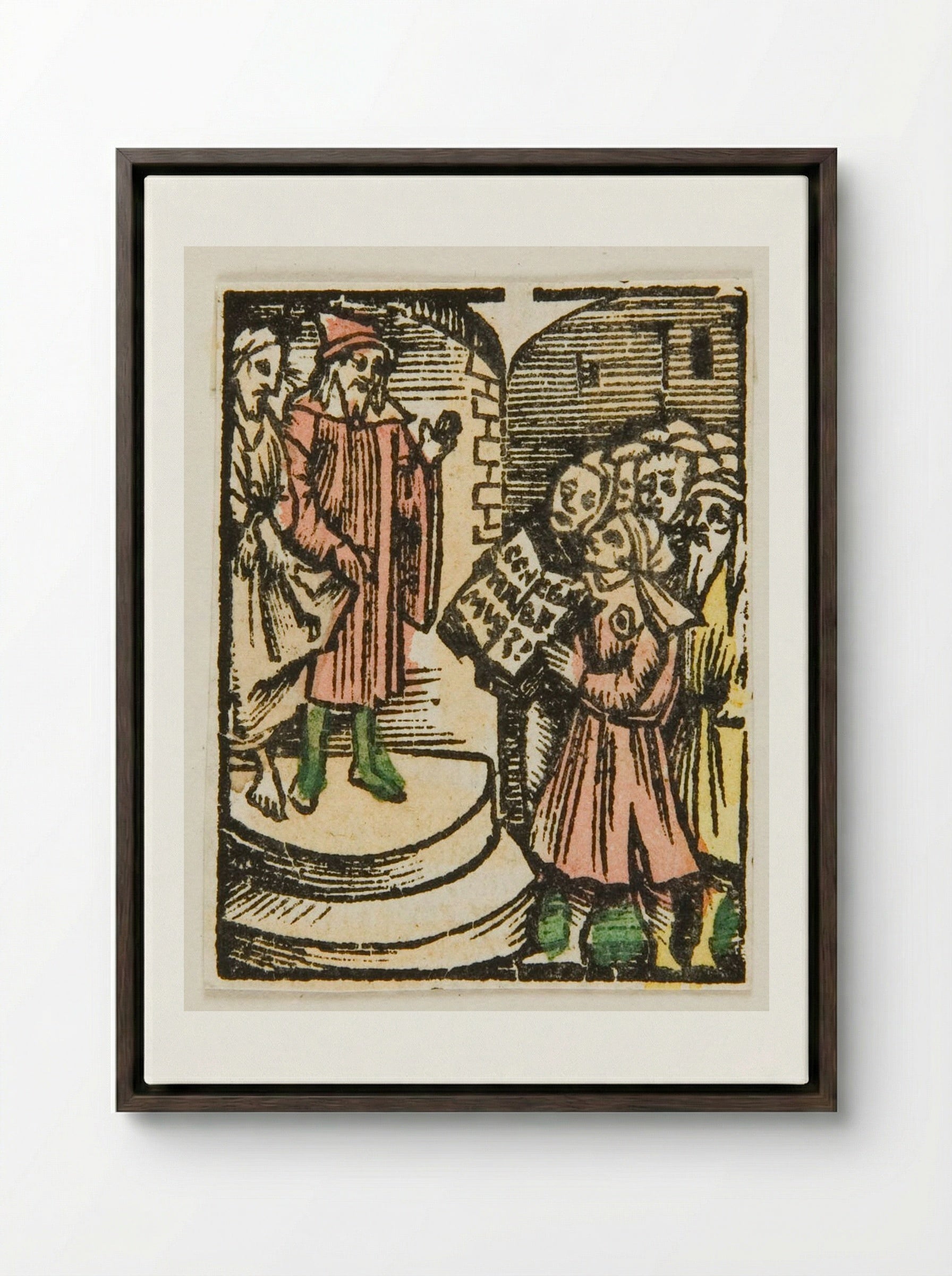 The Reading of the Verdict - Urs Graf - Framed Canvas Dark Wood