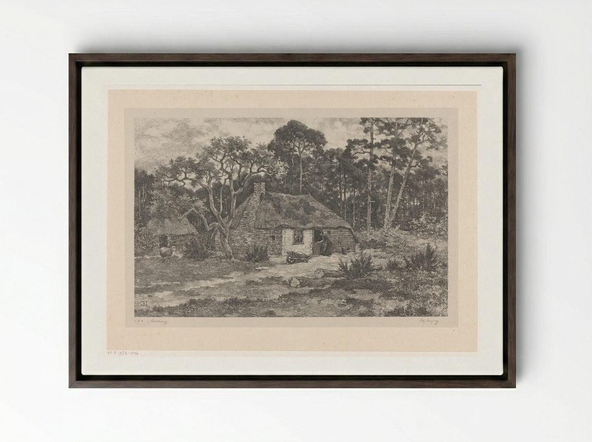 Boschweg - Edzard Koning - Framed Canvas Dark Wood