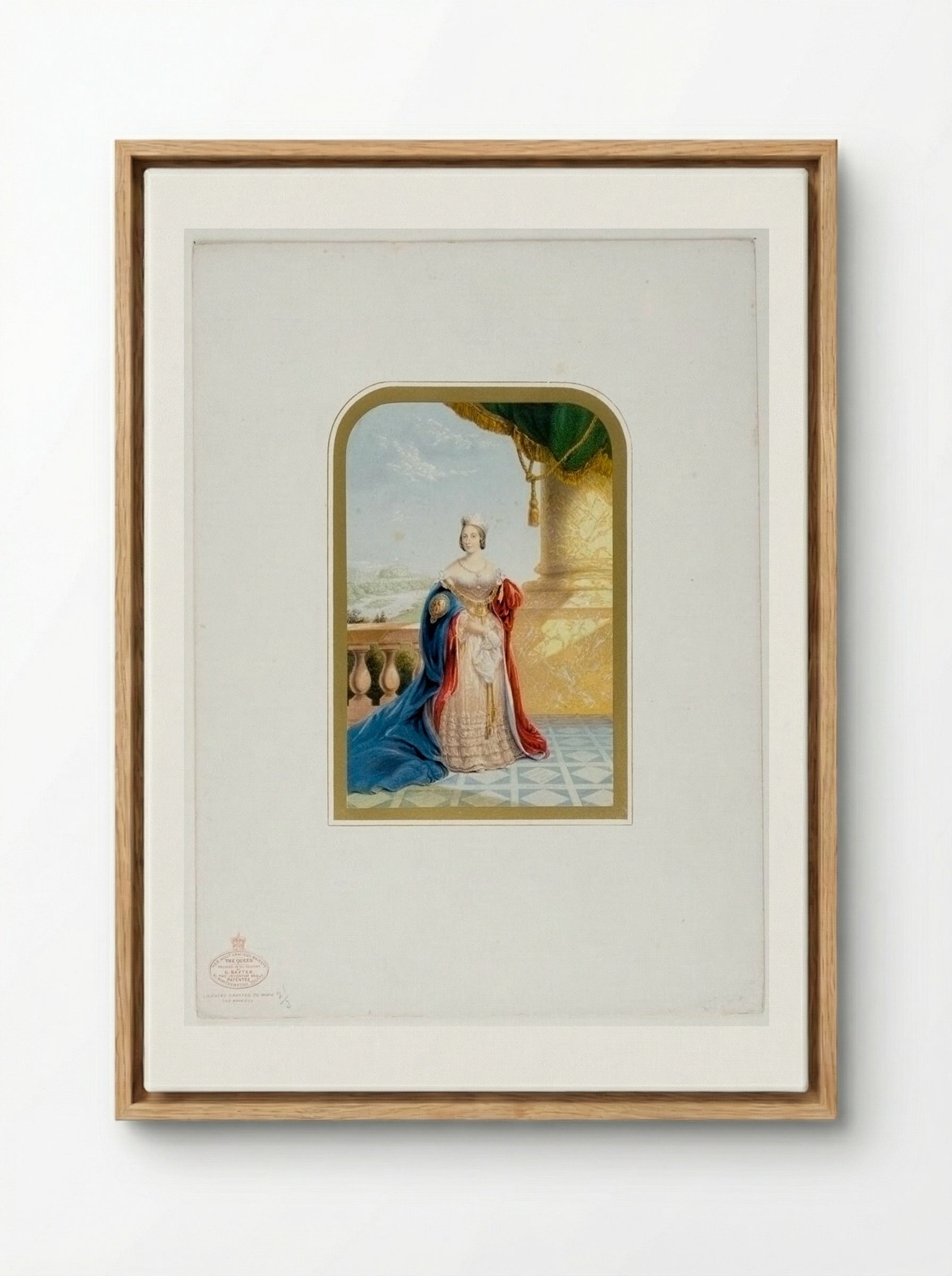 Her Most Gracious Majesty the Queen - George Baxter - Framed Canvas Wood