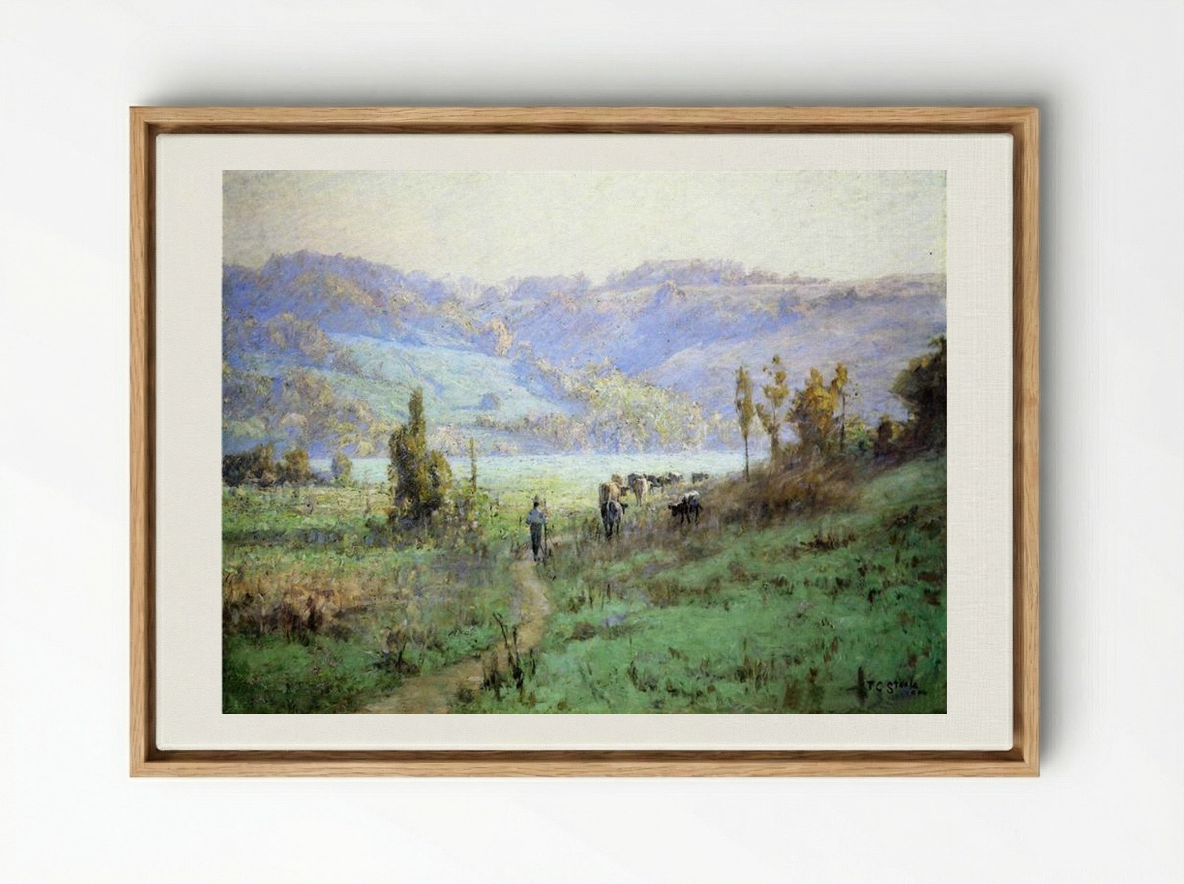 In the Whitewater Valley near Metamora - T. C. Steele - Framed Canvas Wood