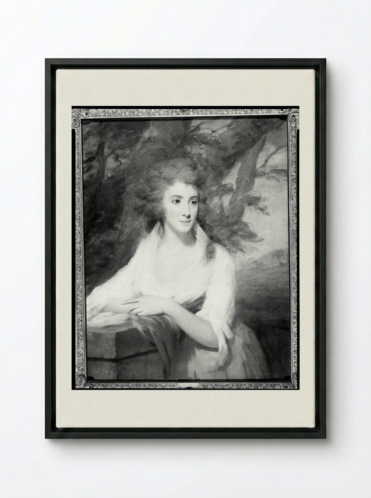 Mary Ann Leslie Rutherford (Mrs. John Rutherford of Edgeston) - Henry Raeburn - Framed Canvas Black