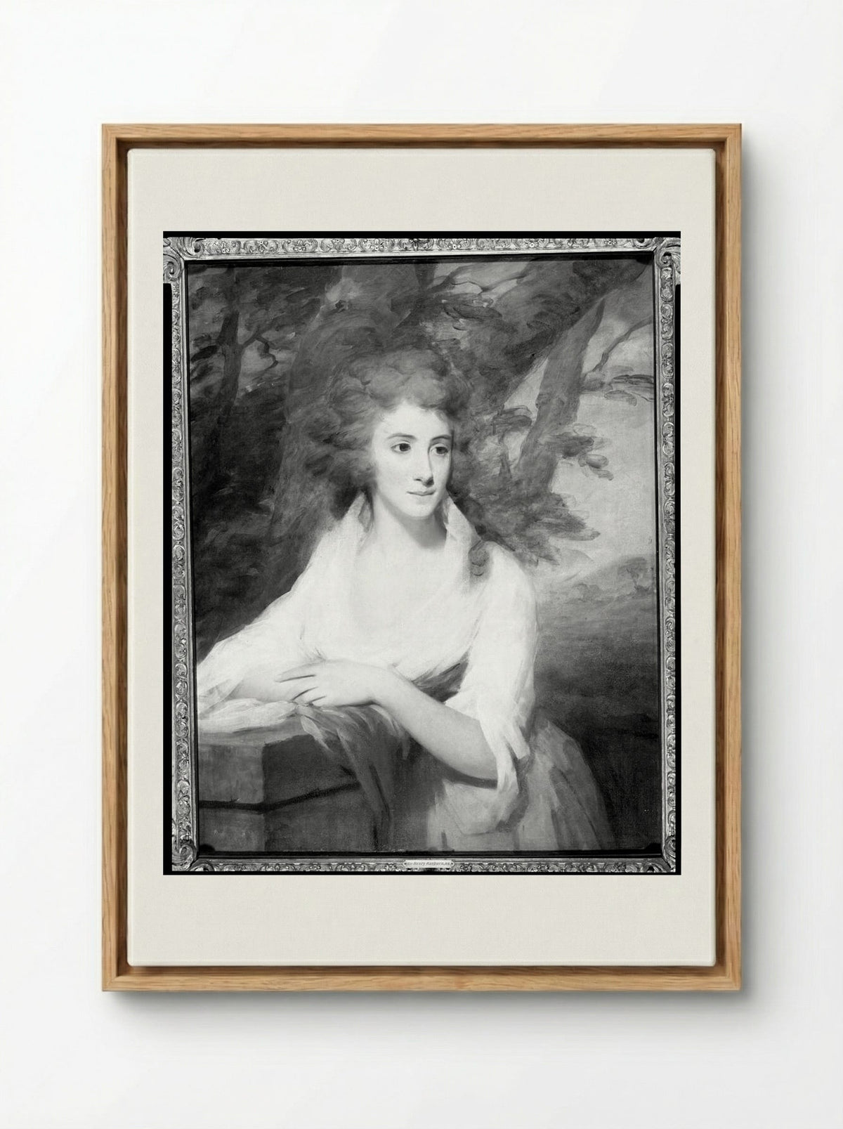 Mary Ann Leslie Rutherford (Mrs. John Rutherford of Edgeston) - Henry Raeburn - Framed Canvas Wood